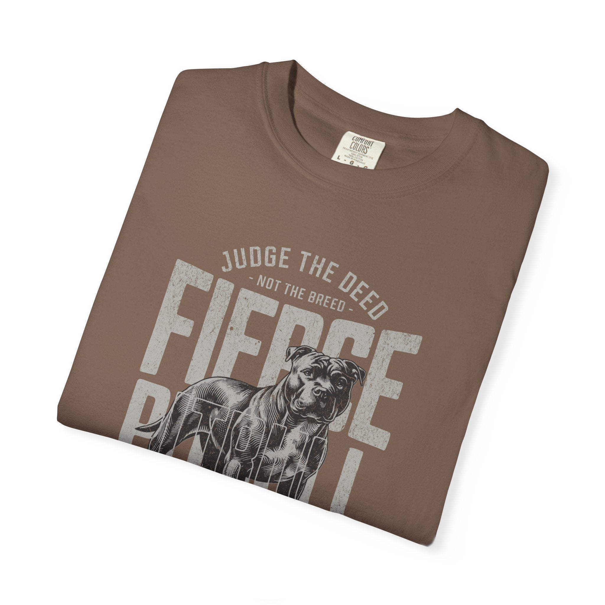 Fierce Pitbull Heart T-Shirt — "Judge the Deed Not the Breed" Pitbull Lover Tee