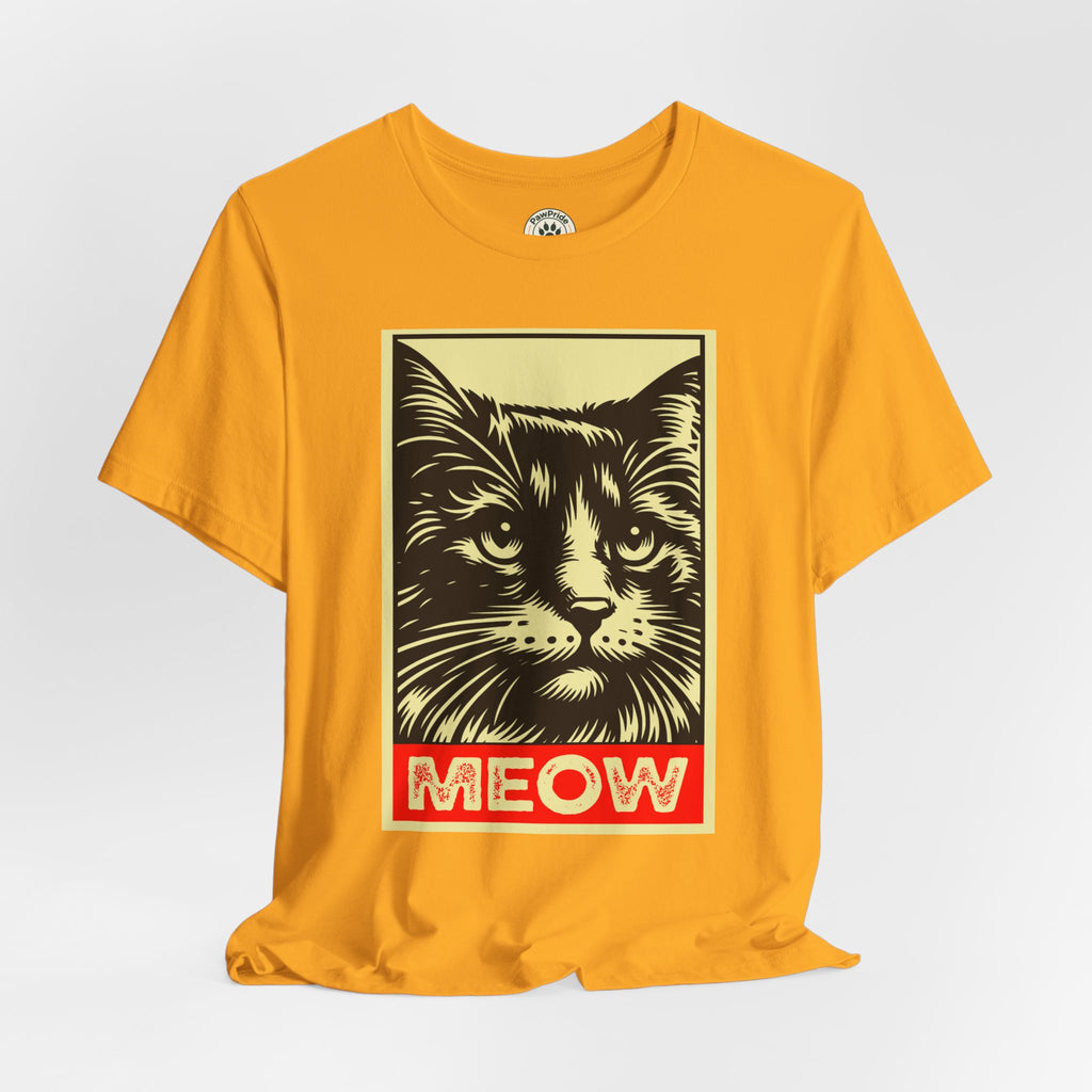 Meow Cat Portrait Tee — Graphic Cat Shirt