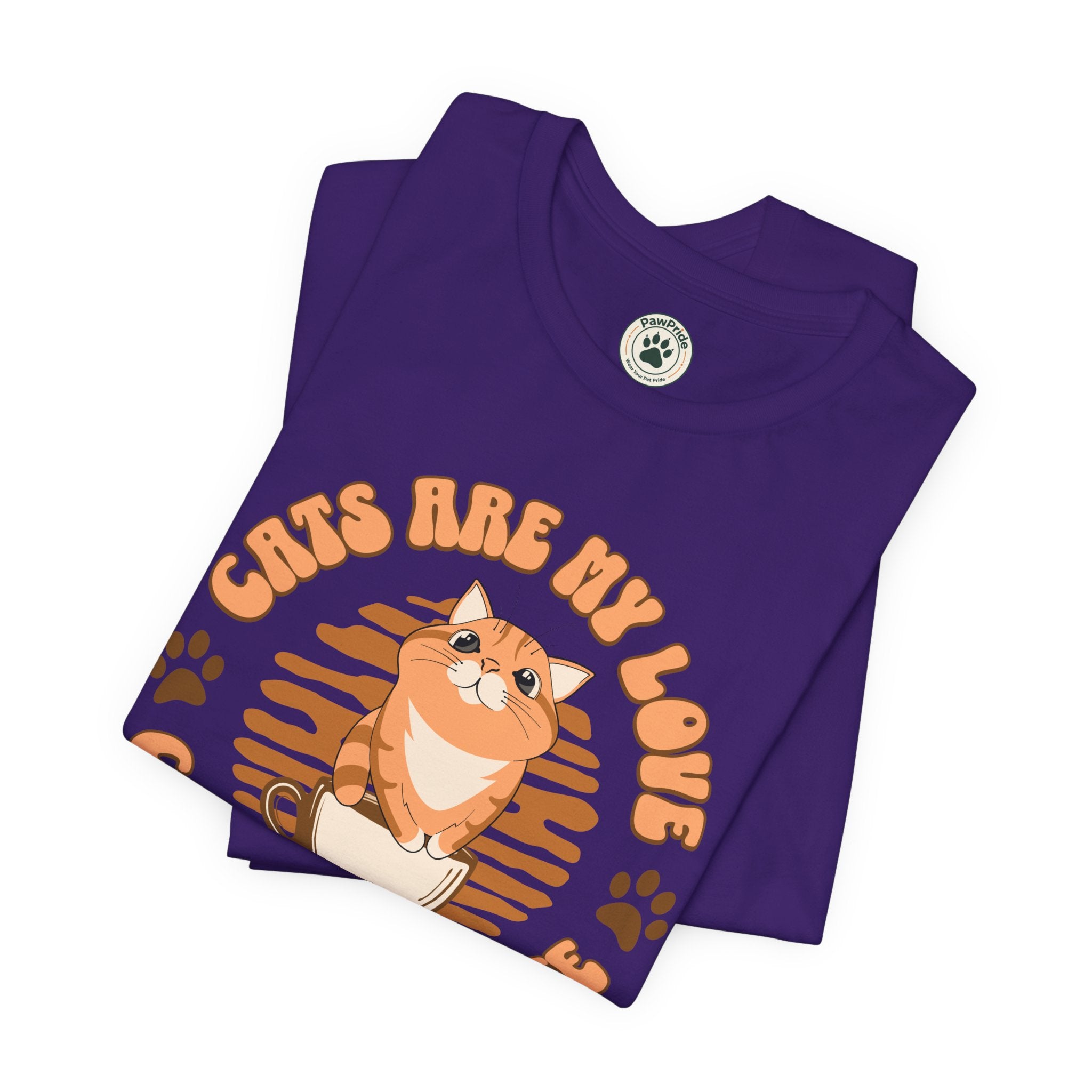 Cat & Coffee Tee — "Cats Are My Love, Coffee Is My Life" Cute Graphic T‑Shirt