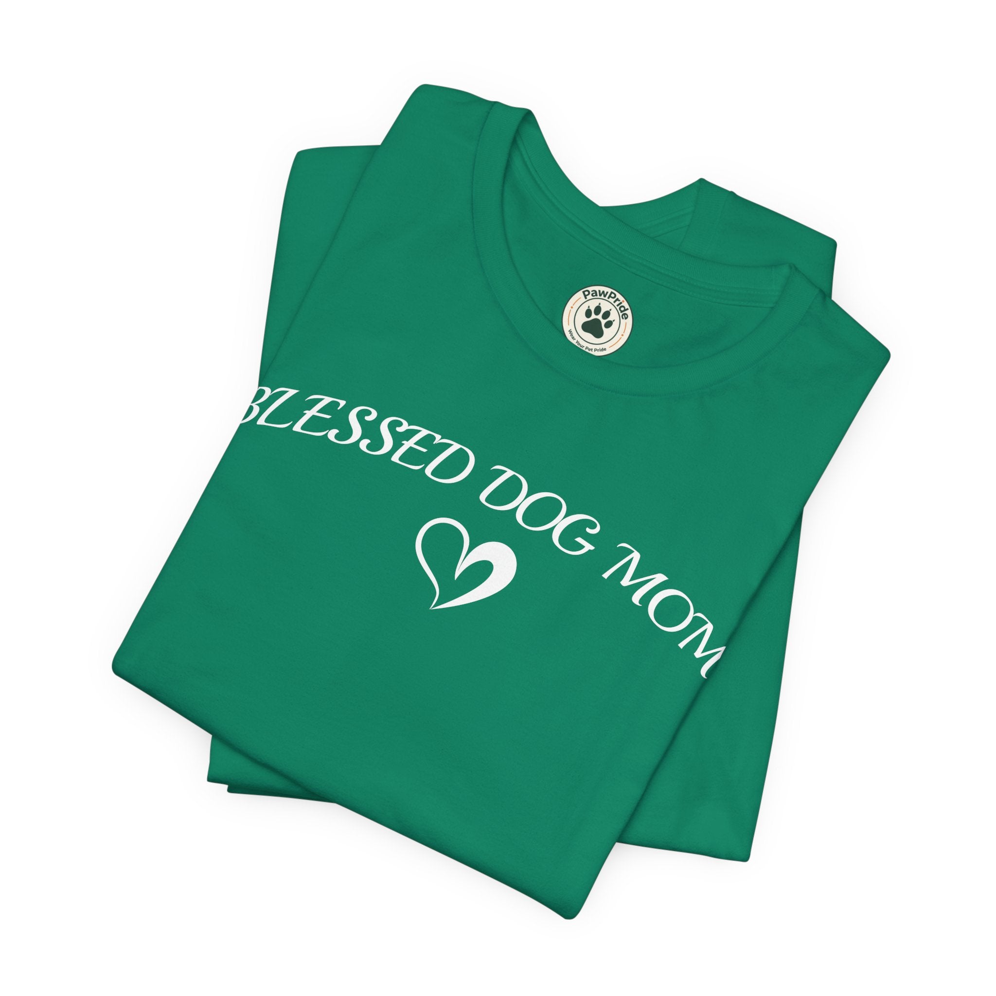 Blessed Dog Mom T-Shirt — Women’s Dog Lover Tee with Heart