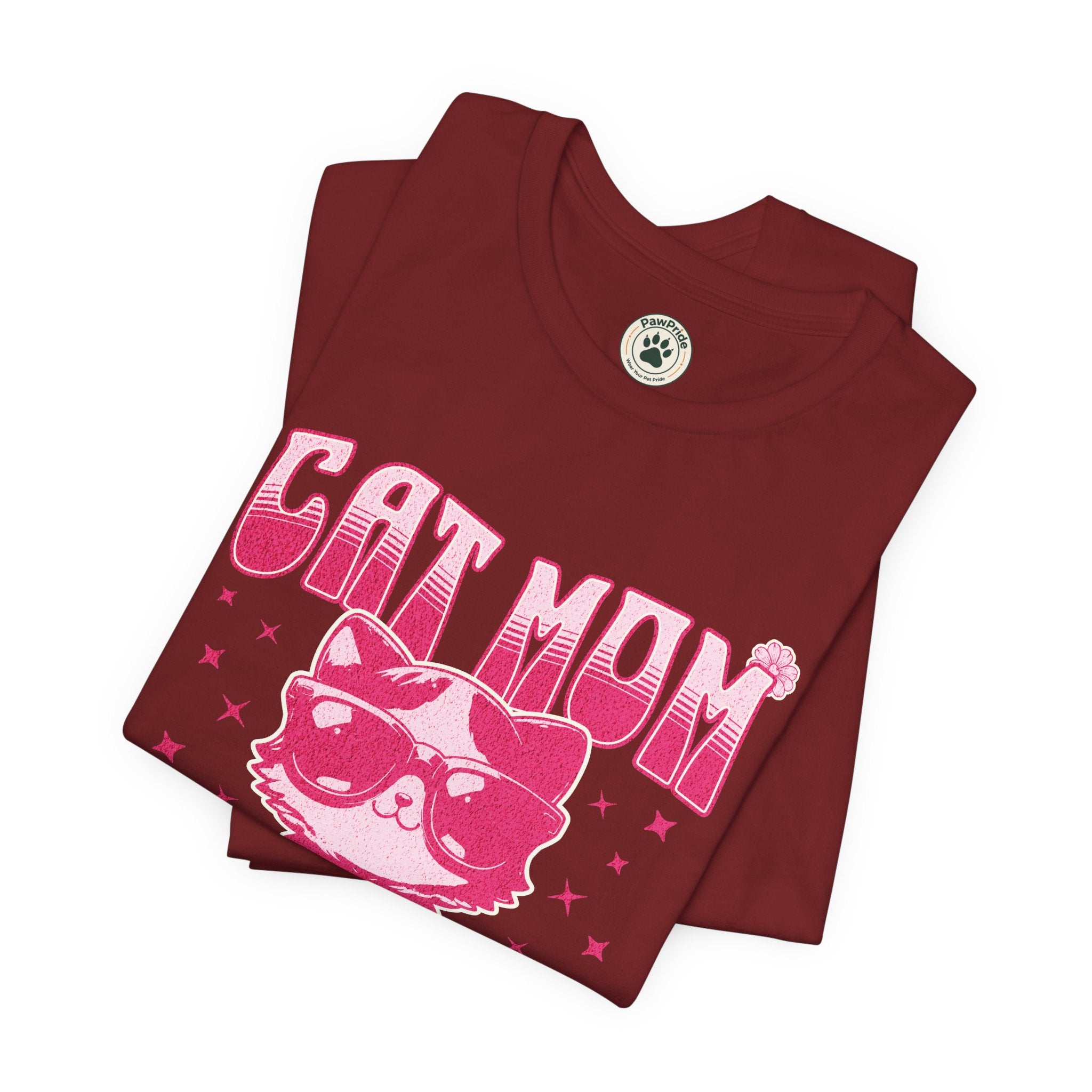 Cat Mom T-Shirt — Pink Cute Cat Graphic Tee