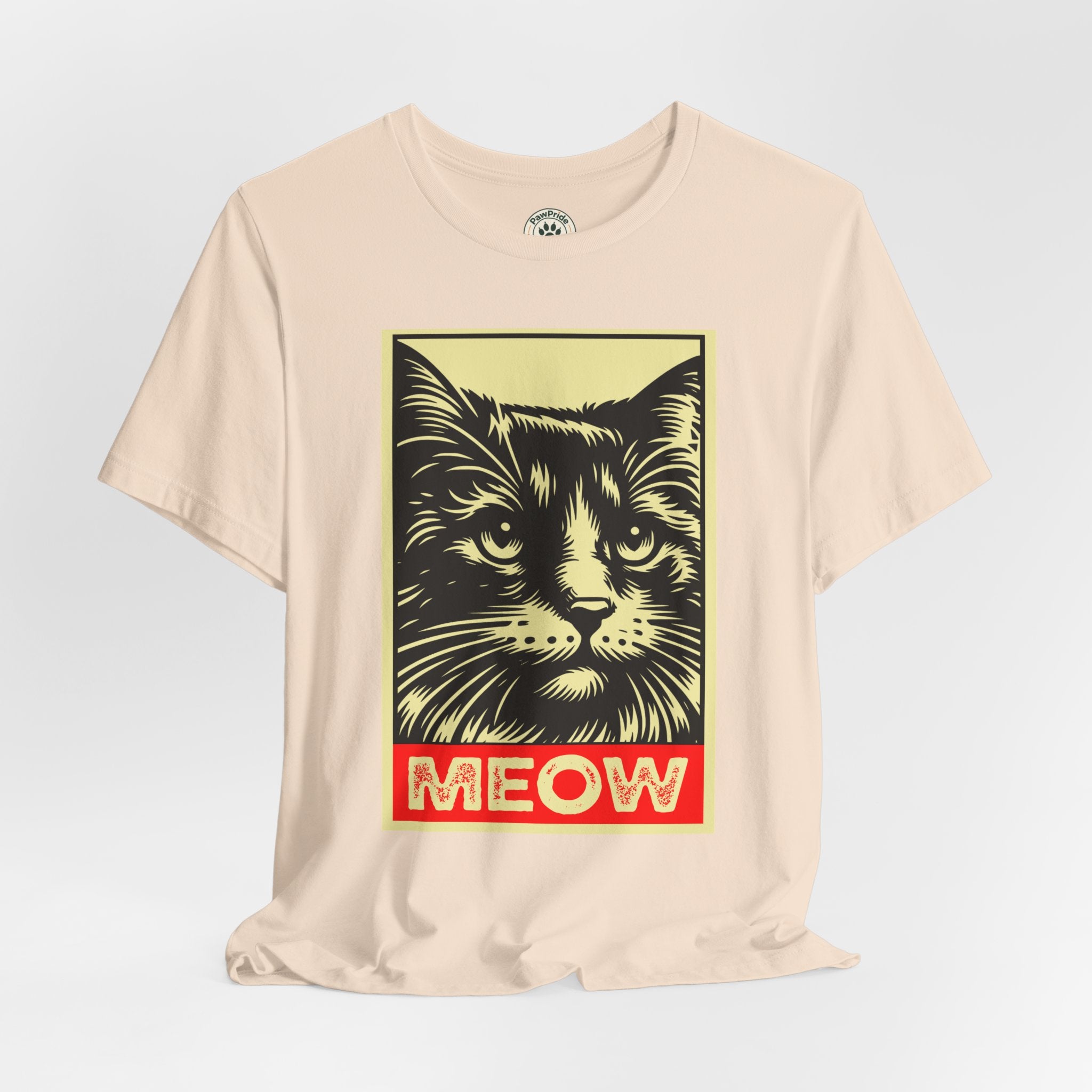 Meow Cat Portrait Tee — Graphic Cat Shirt