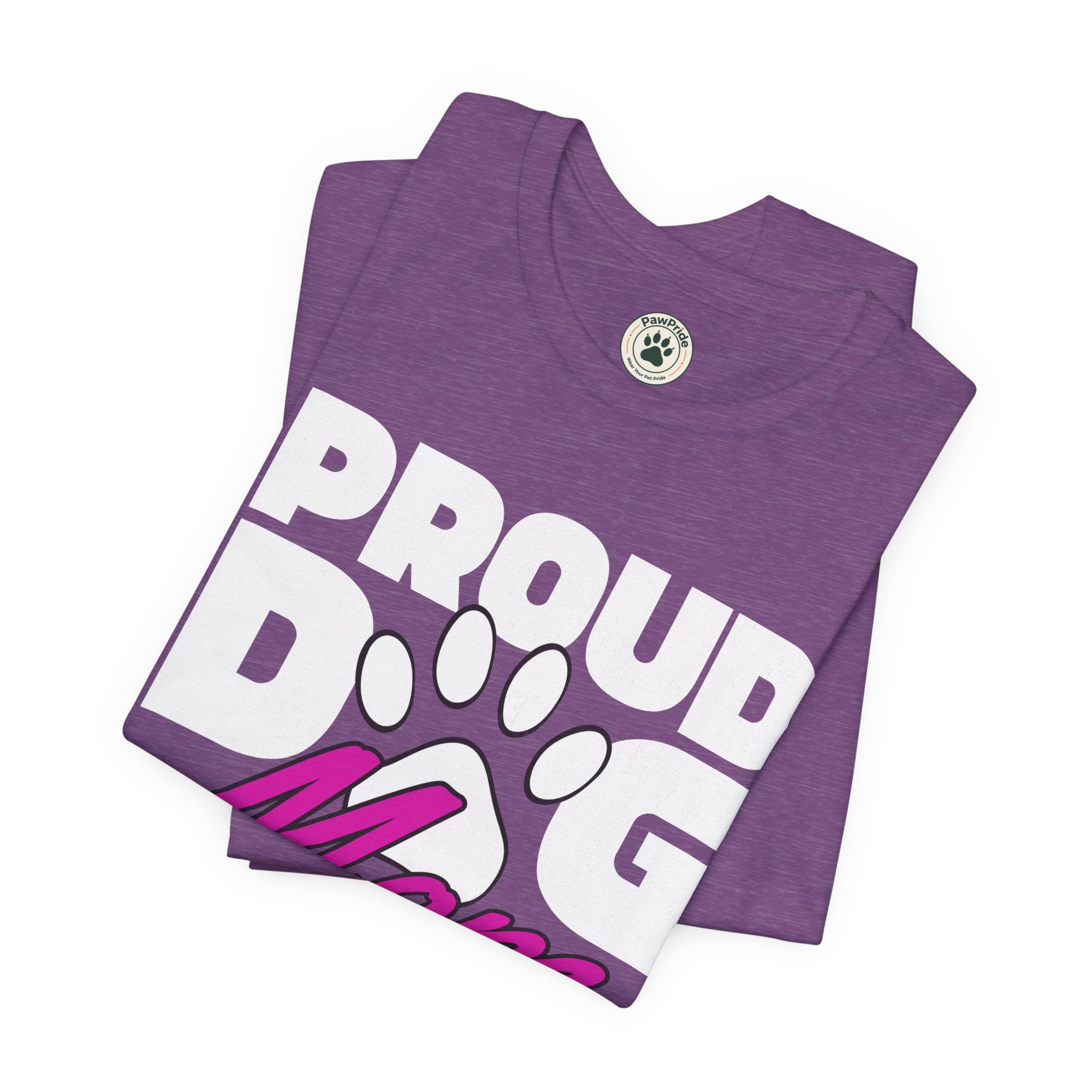 Proud Dog Mom T-Shirt – Paw Print Graphic Tee for Dog Lovers