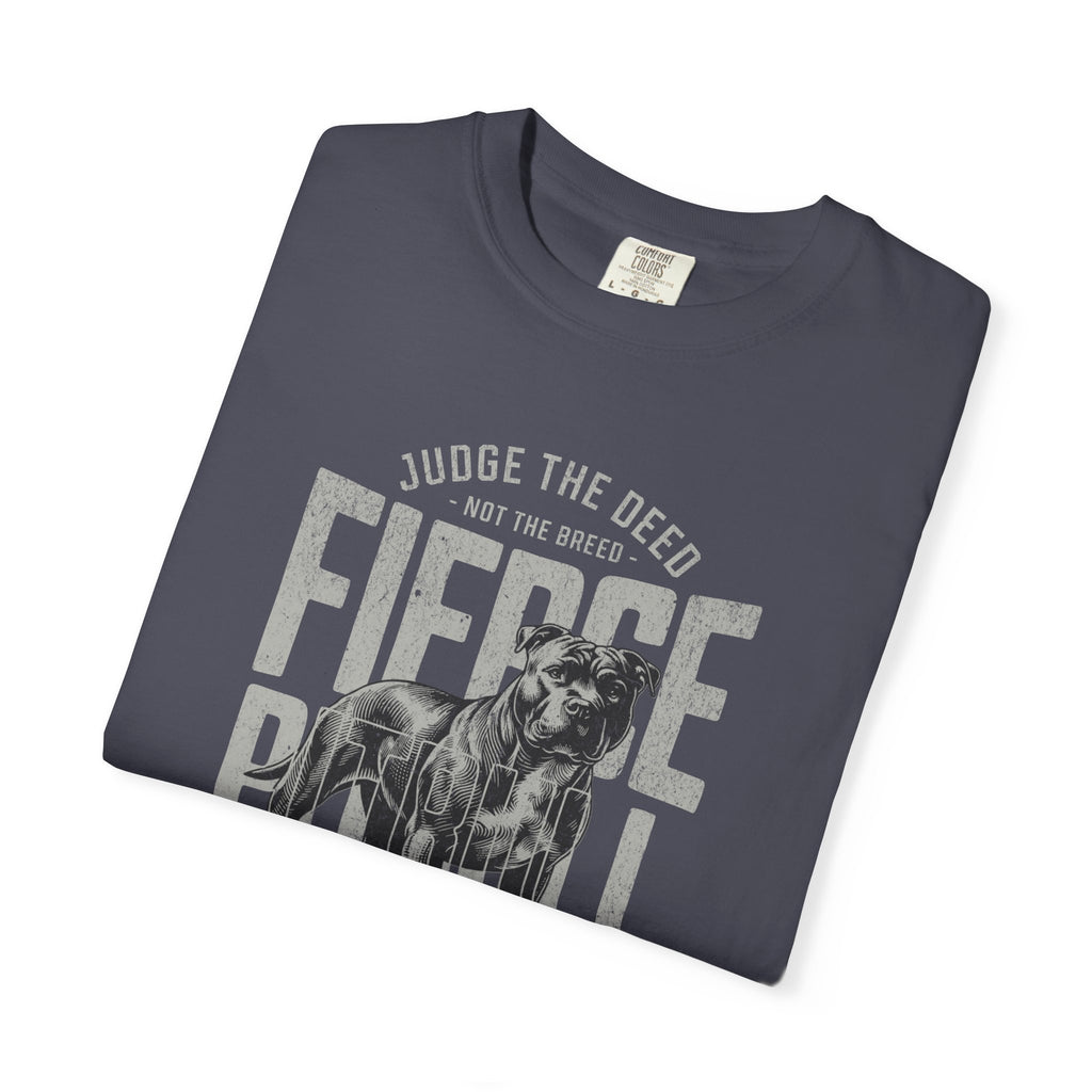 Fierce Pitbull Heart T-Shirt — "Judge the Deed Not the Breed" Pitbull Lover Tee
