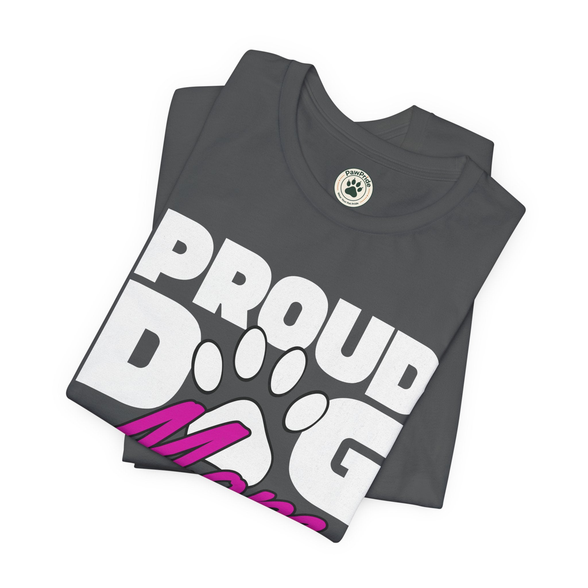 Proud Dog Mom T-Shirt – Paw Print Graphic Tee for Dog Lovers