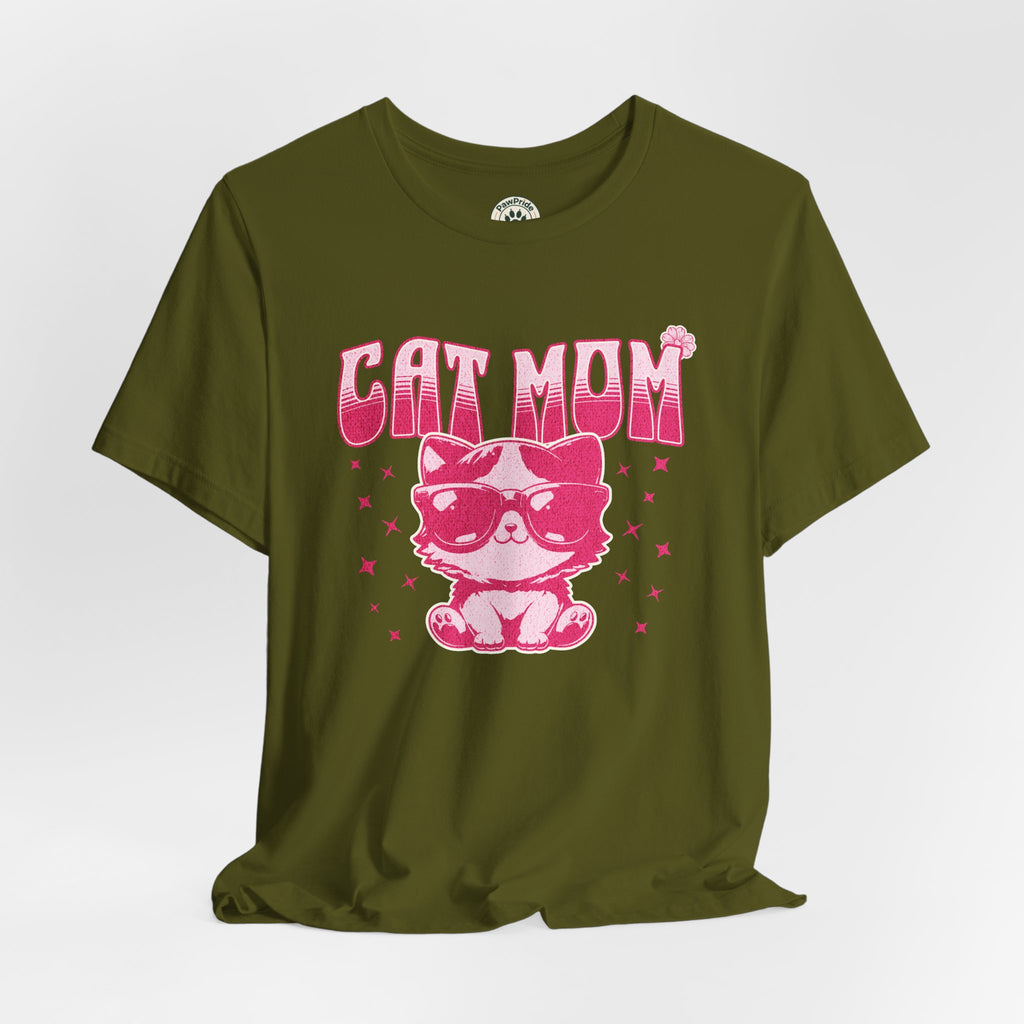 Cat Mom T-Shirt — Pink Cute Cat Graphic Tee