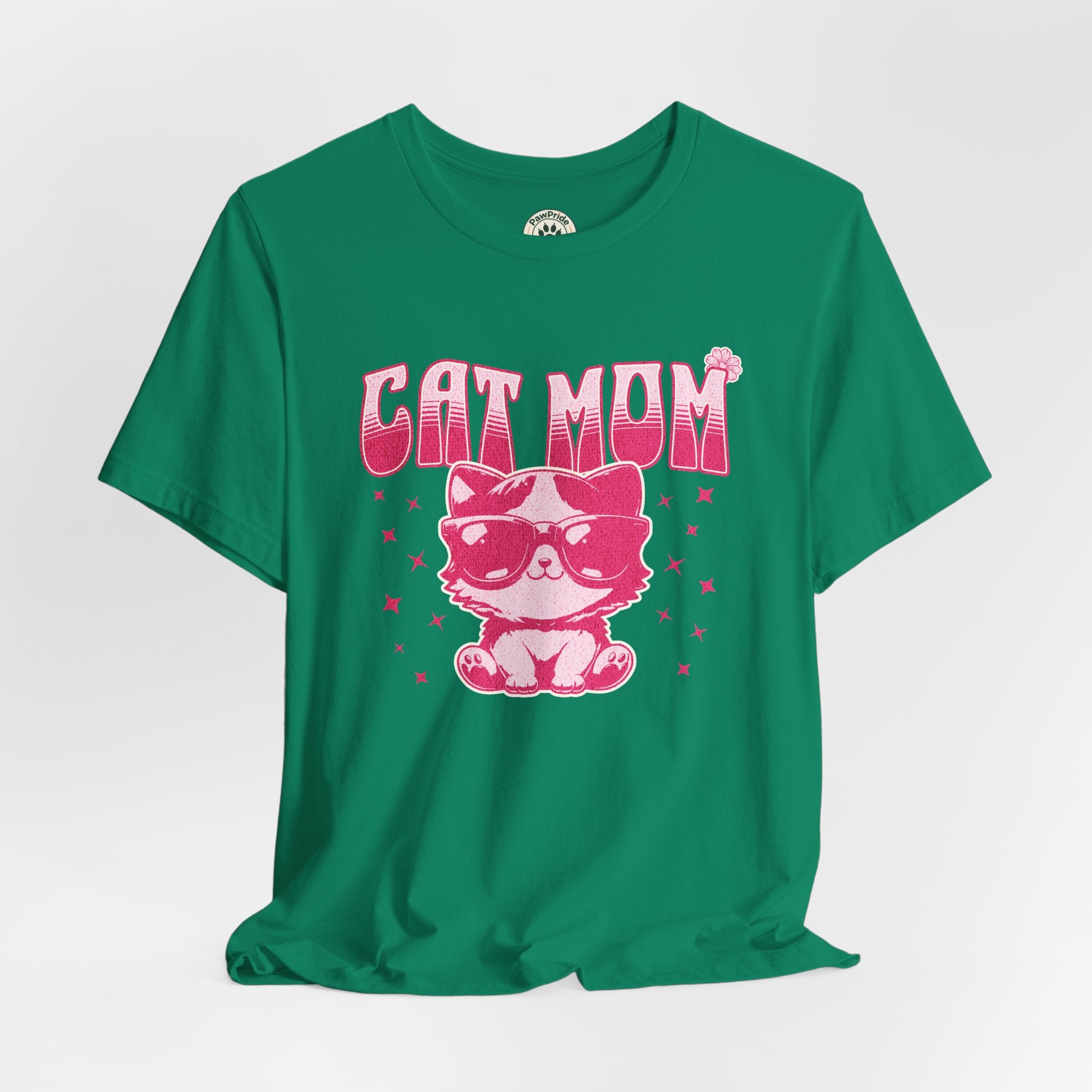 Cat Mom T-Shirt — Pink Cute Cat Graphic Tee
