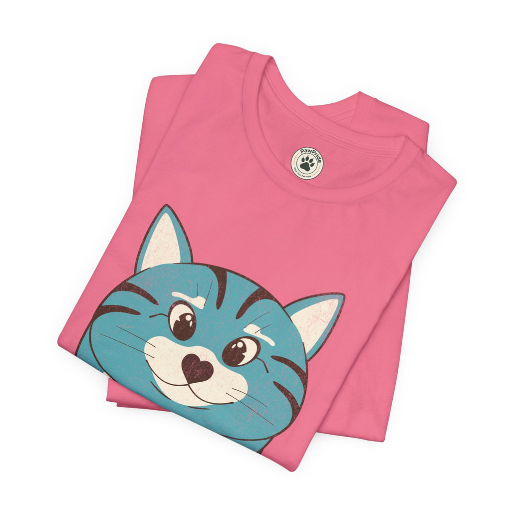 My Cat Rules T-Shirt — Cute Blue Cat Graphic Tee for Cat Lovers