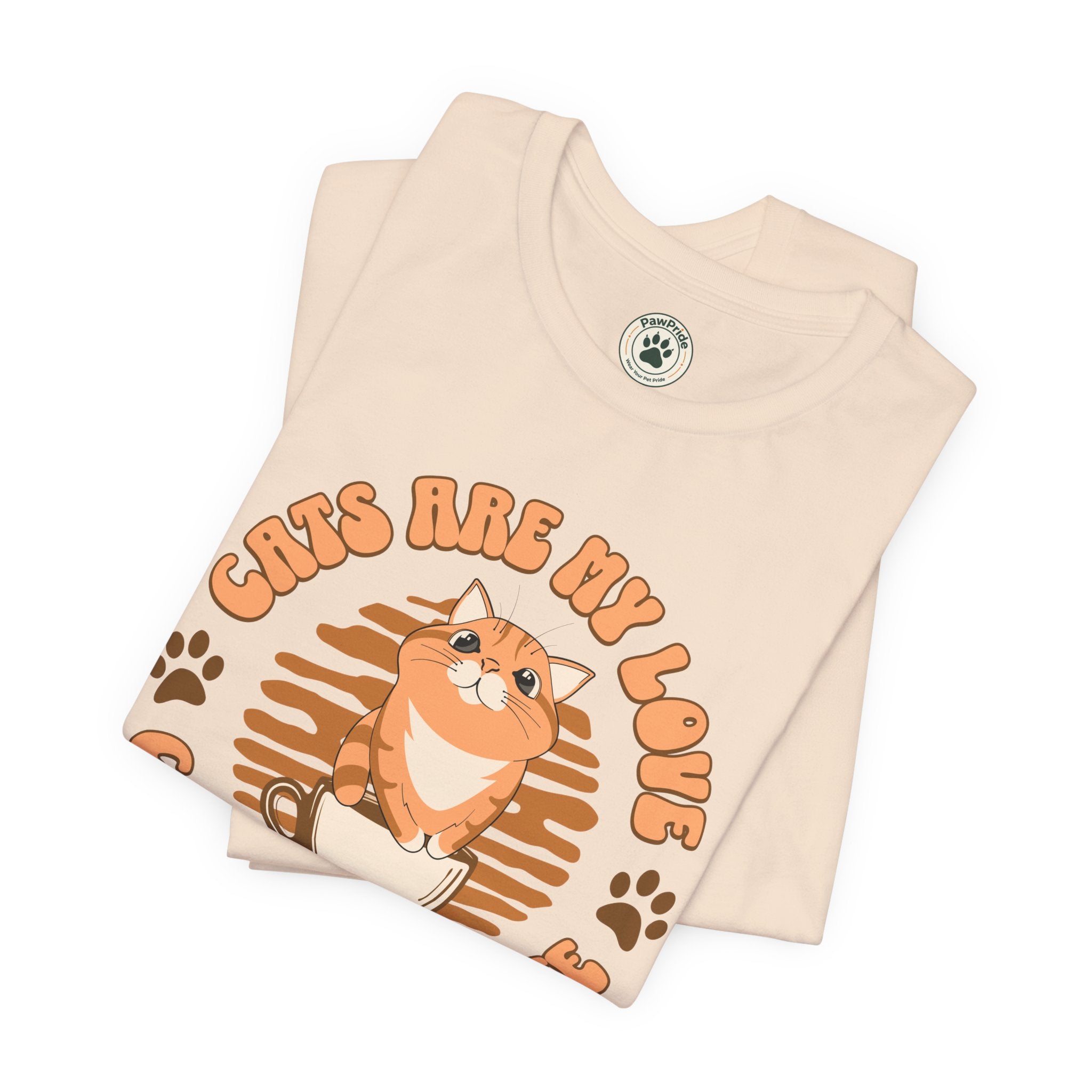 Cat & Coffee Tee — "Cats Are My Love, Coffee Is My Life" Cute Graphic T‑Shirt