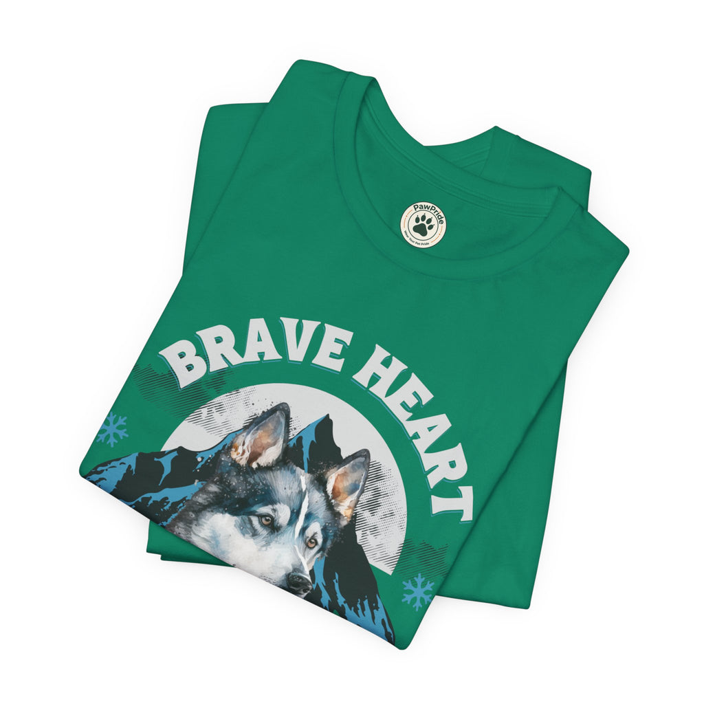 Husky T-Shirt "Brave Heart Loyal Soul" – Wildlife Mountain Graphic Tee