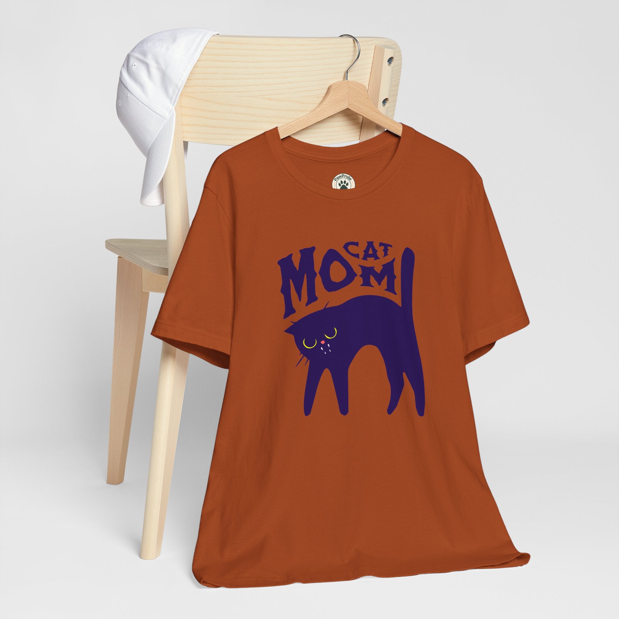 Cat Mom Graphic Tee — Cute Black Cat Illustration