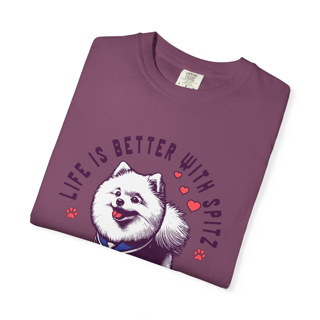 Spitz Love T-Shirt — "Life Is Better With Spitz" Cute Dog Graphic Tee