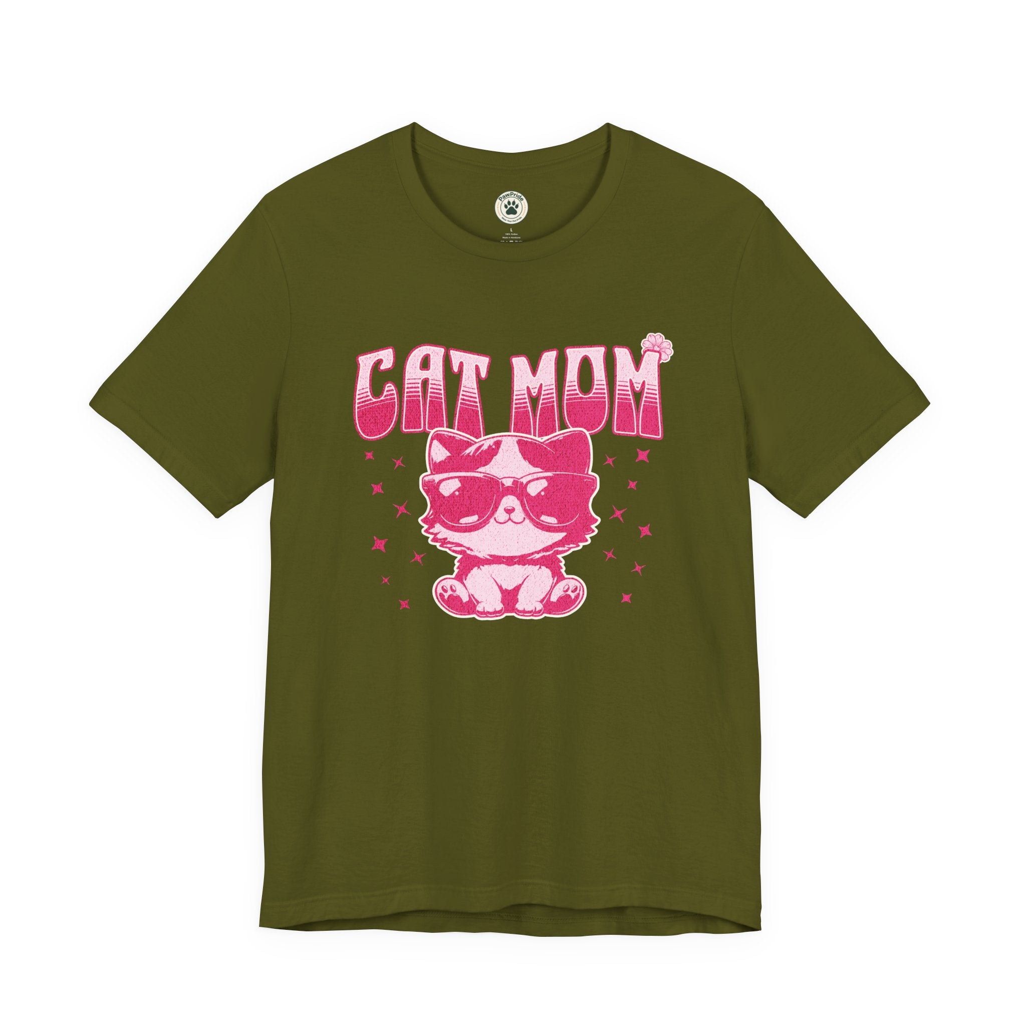 Cat Mom T-Shirt — Pink Cute Cat Graphic Tee
