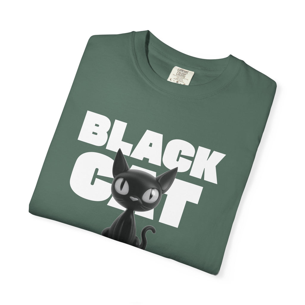 Black Cat Graphic T-Shirt — Cute Spooky Halloween Tee