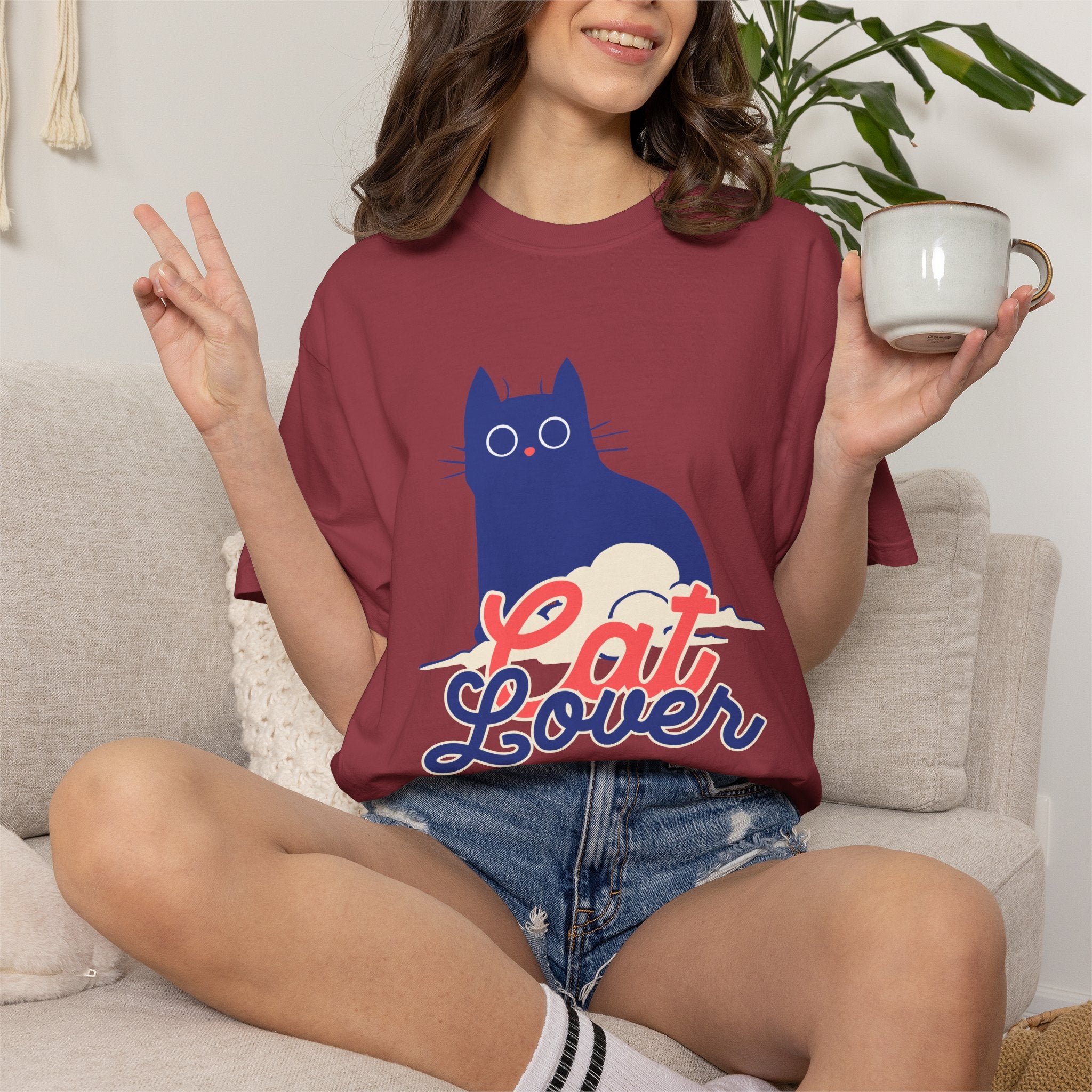 Cat Lover T-Shirt — Cute Retro Cat Graphic Tee