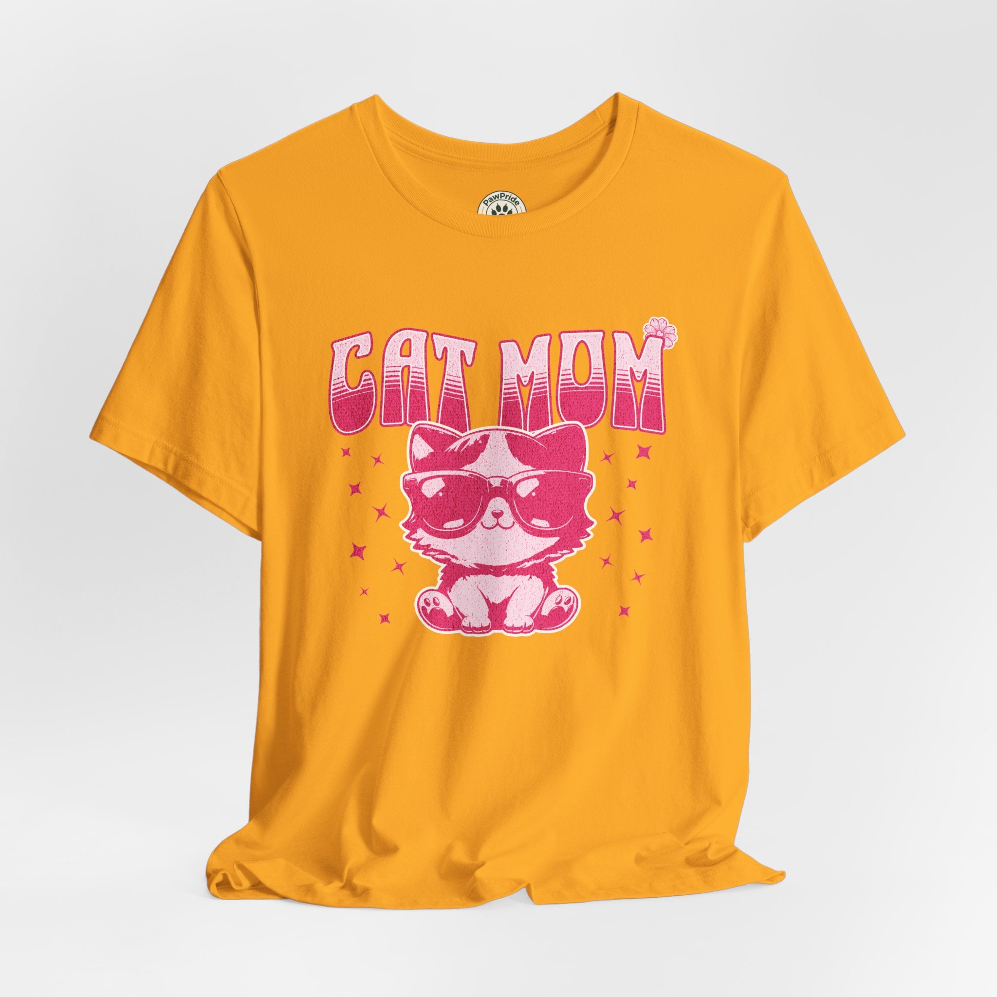 Cat Mom T-Shirt — Pink Cute Cat Graphic Tee