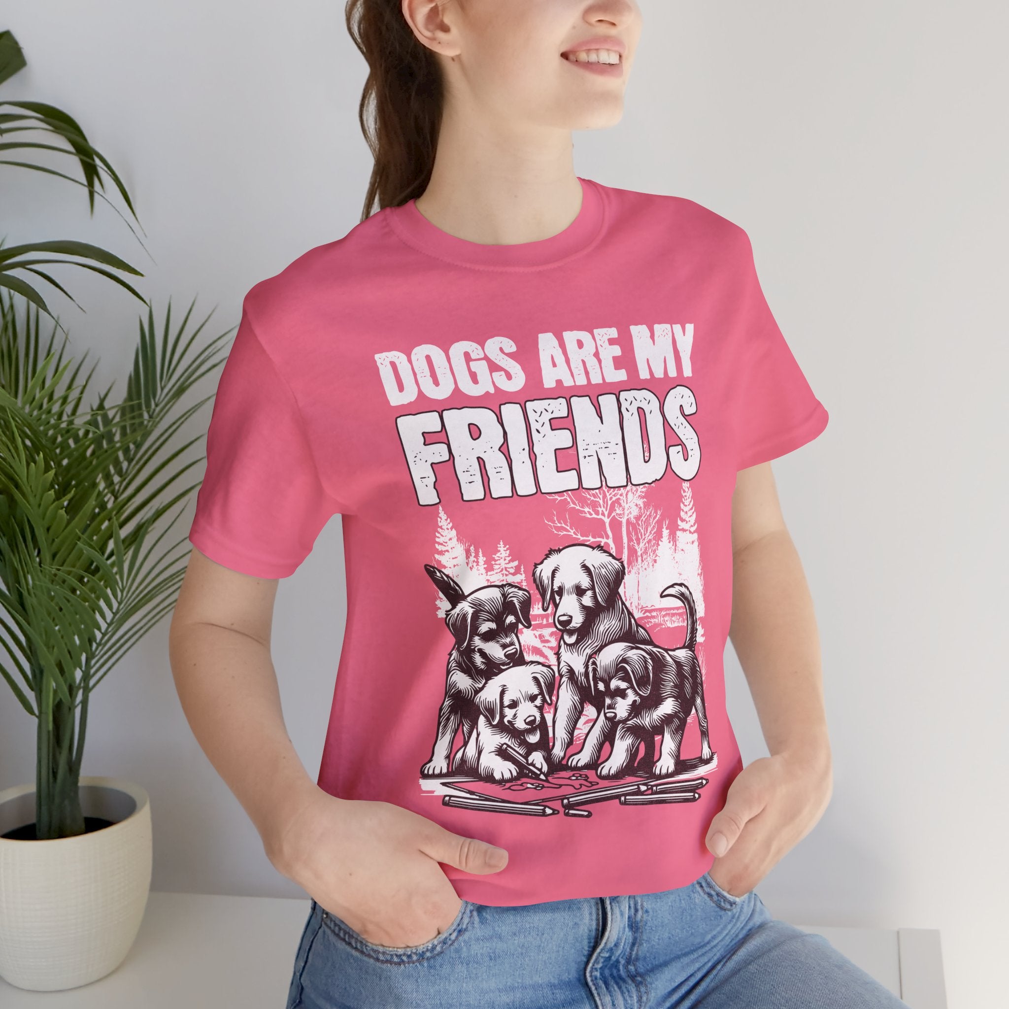 Dogs Are My Friends T-Shirt — Cute Puppy Graphic Tee for Dog Lovers