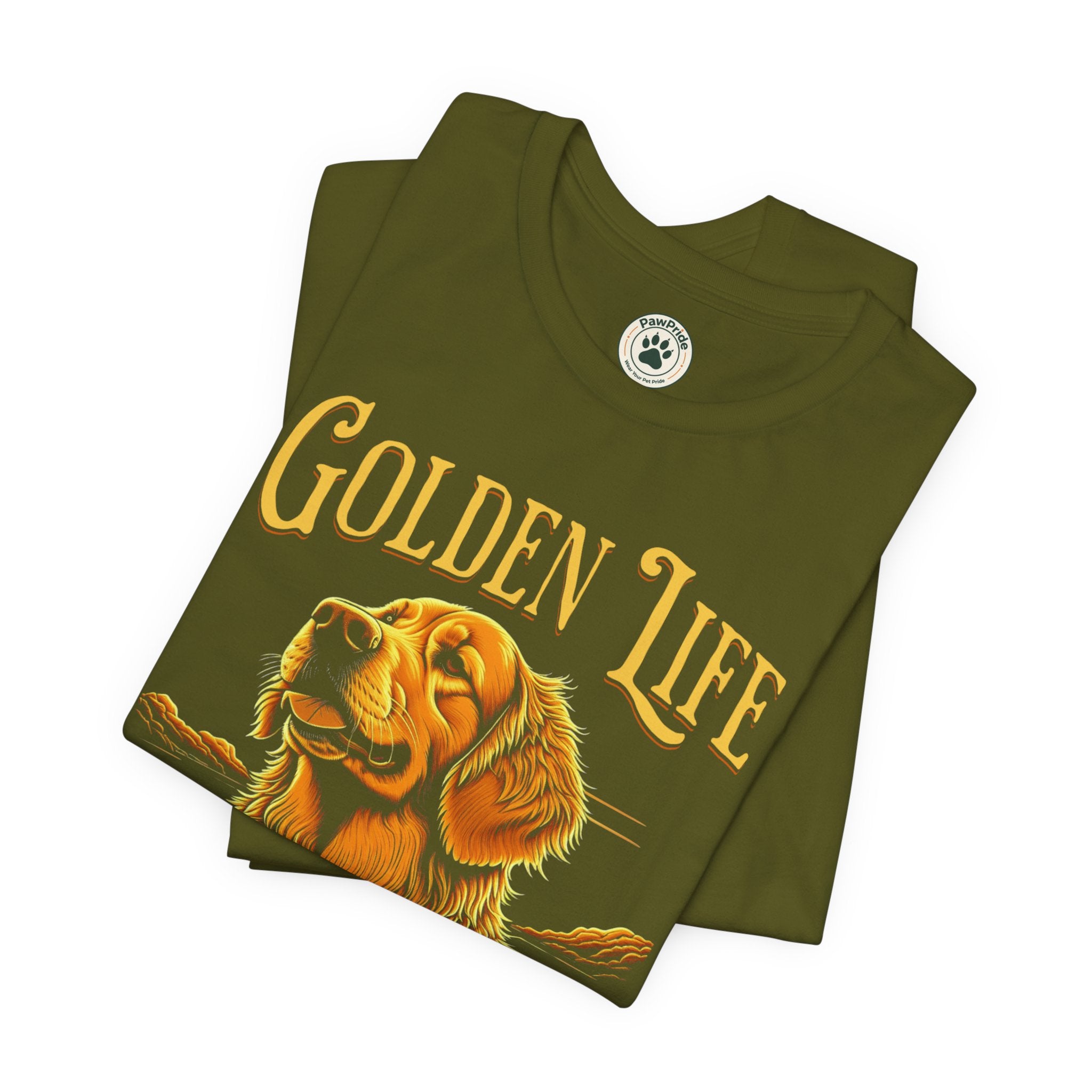 Golden Life Golden Retriever T-Shirt — "Golden Life" Graphic Tee for Dog Lovers