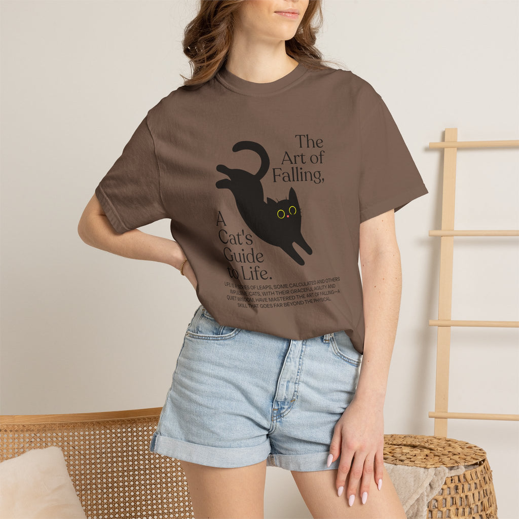 Cat "The Art of Falling" Graphic T-Shirt — A Cat’s Guide to Life