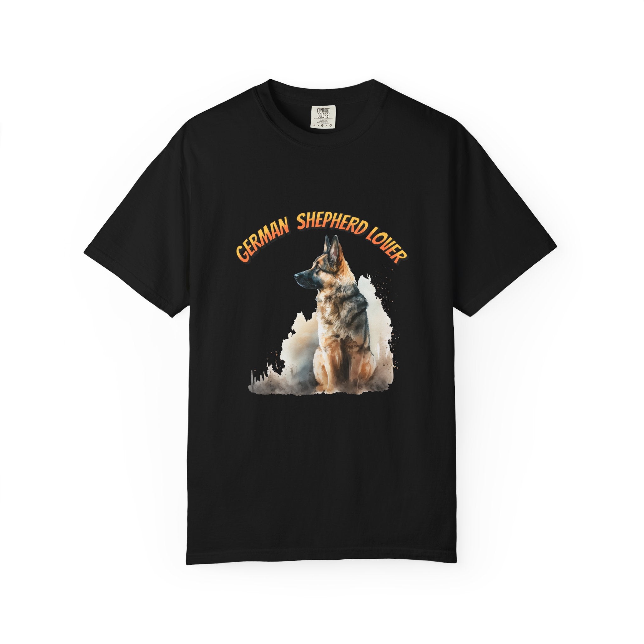 German Shepherd Lover T-Shirt — Retro Script Dog Portrait Tee