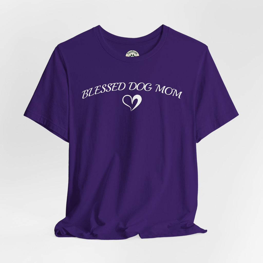 Blessed Dog Mom T-Shirt — Women’s Dog Lover Tee with Heart