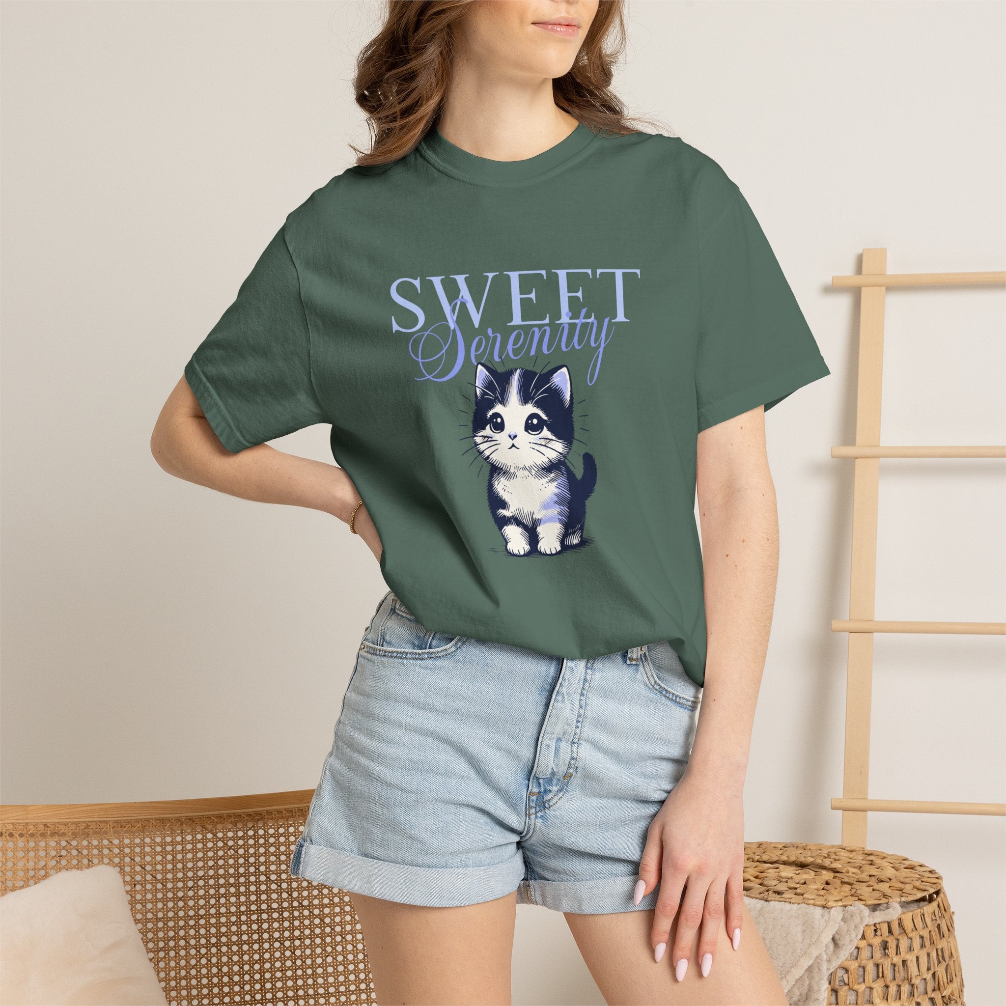 Sweet Scently Cat T‑Shirt — Cute Vintage Kitten Graphic Tee