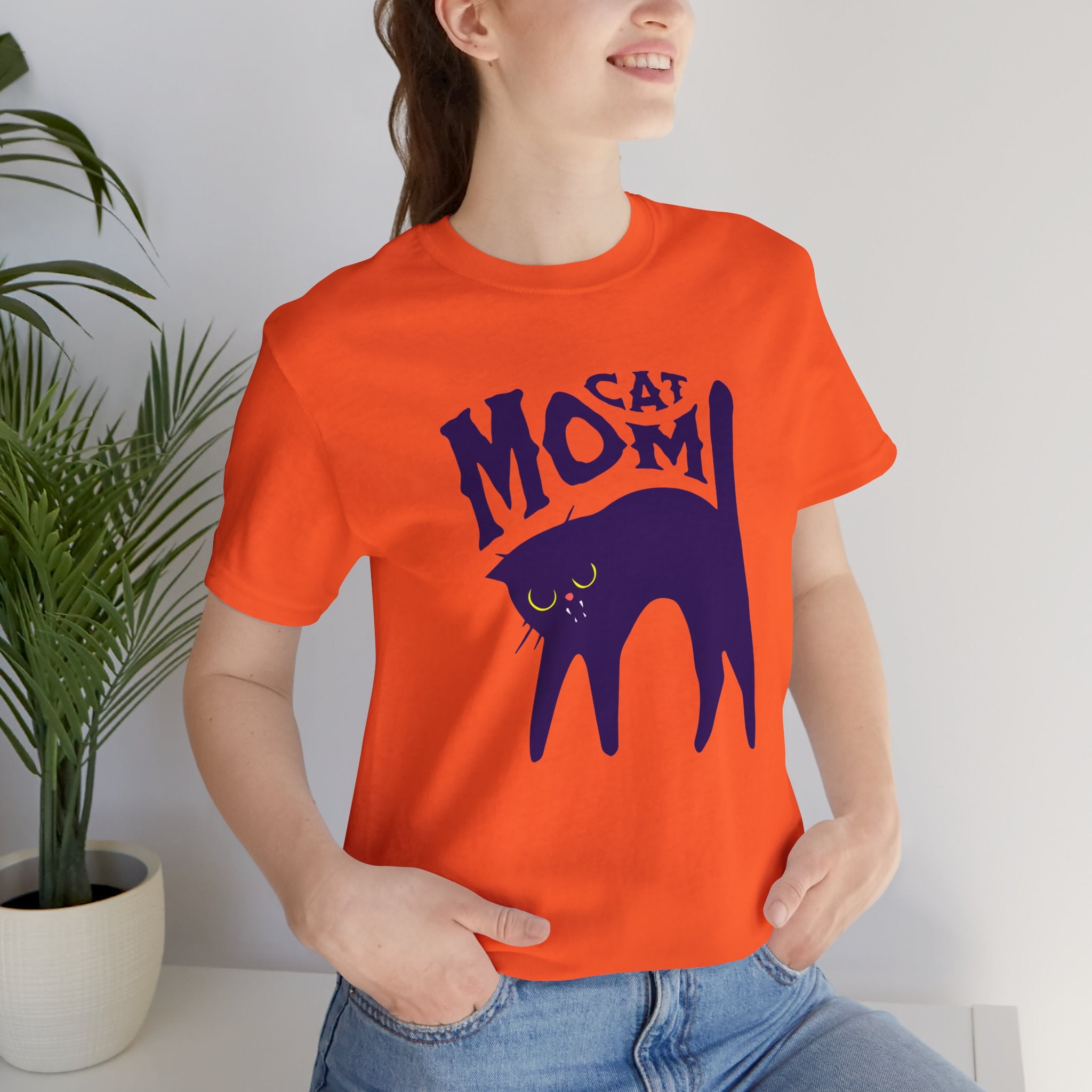 Cat Mom Graphic Tee — Cute Black Cat Illustration