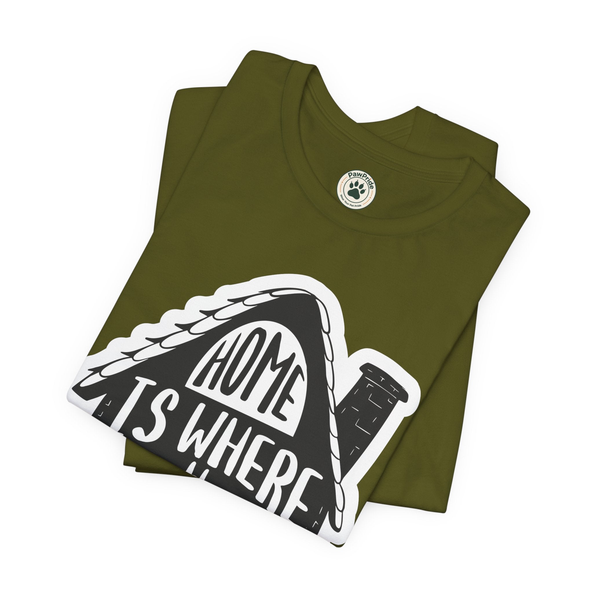 Cat Lover T-Shirt — "Home Is Where The Cat Is" Graphic Tee
