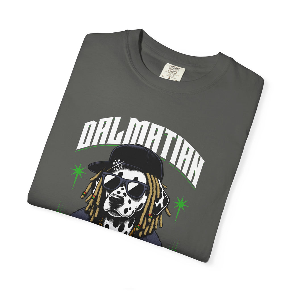 Dalmatian Street Graphic T-Shirt — Retro Hip-Hop Dog Tee