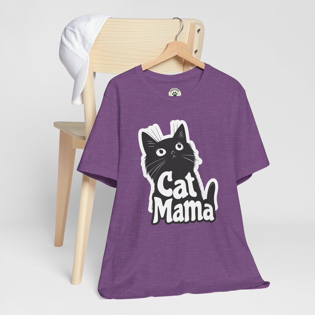 Cat Mama T-Shirt – Cute Black Cat Graphic Tee for Cat Lovers