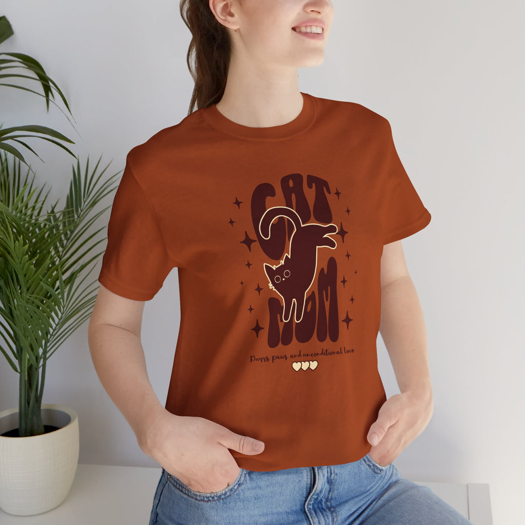Cat Mom Retro Graphic Tee — "Cat Mom" Vintage Cat Lover T‑Shirt