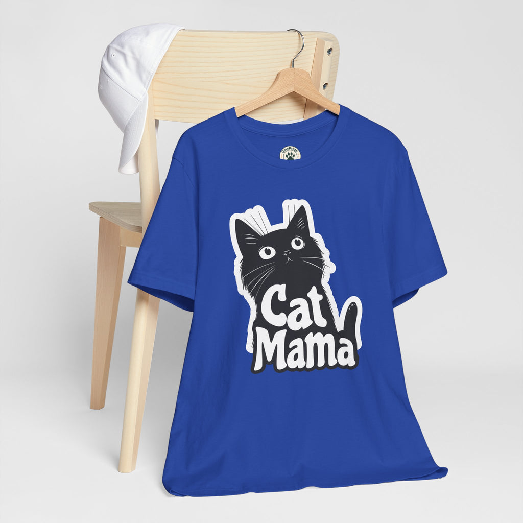 Cat Mama T-Shirt – Cute Black Cat Graphic Tee for Cat Lovers