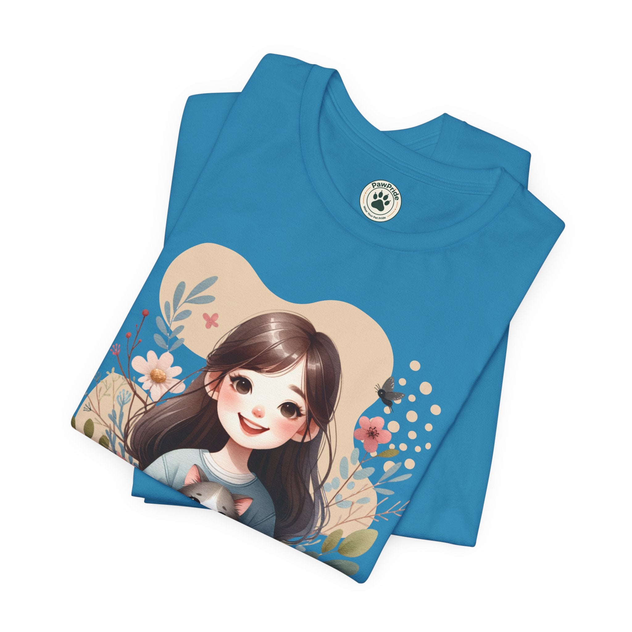Cat Mom T-Shirt — Cute Floral Illustration Tee for Women Cat Lovers