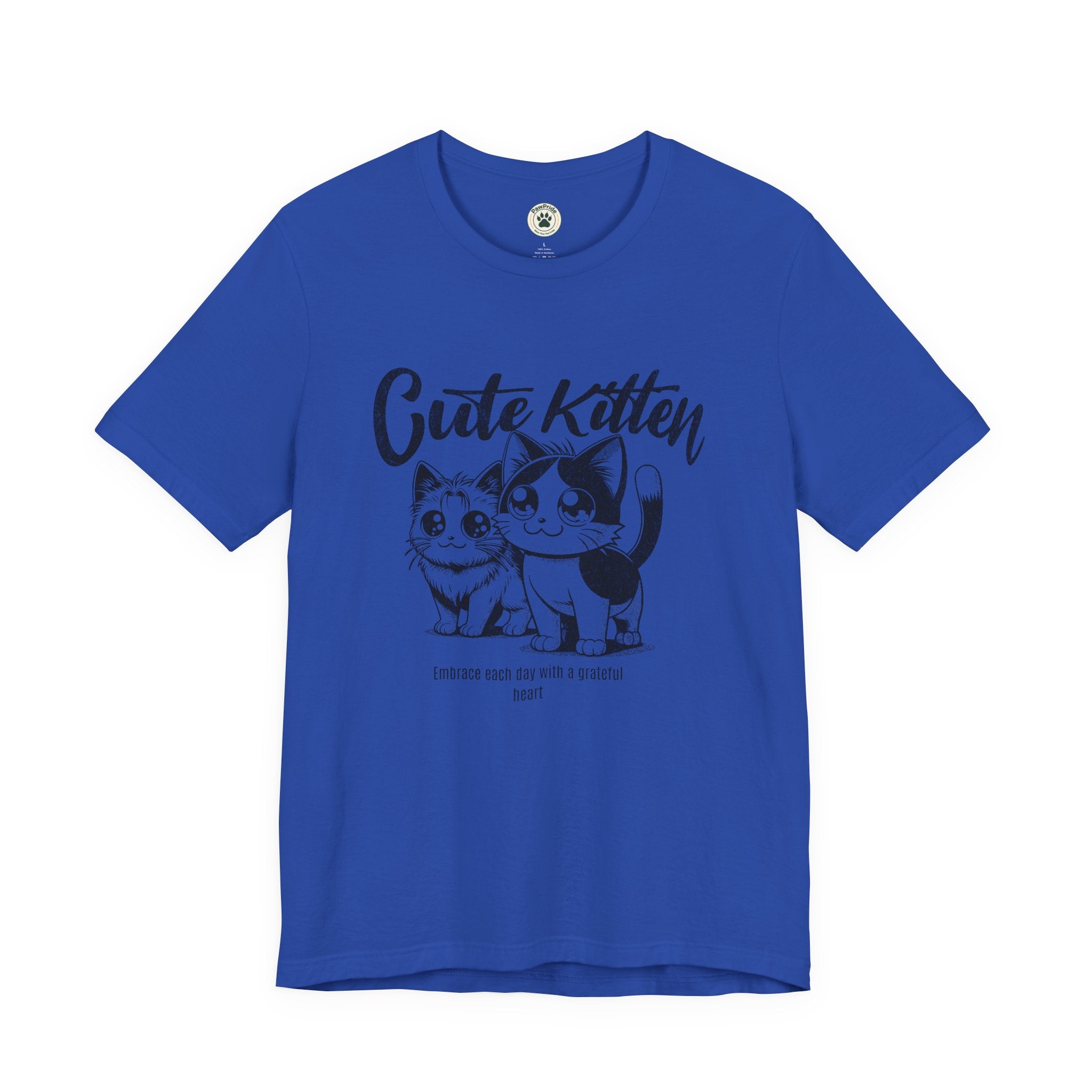 Cute Kitten T-Shirt — Vintage Black & White Cat Graphic Tee