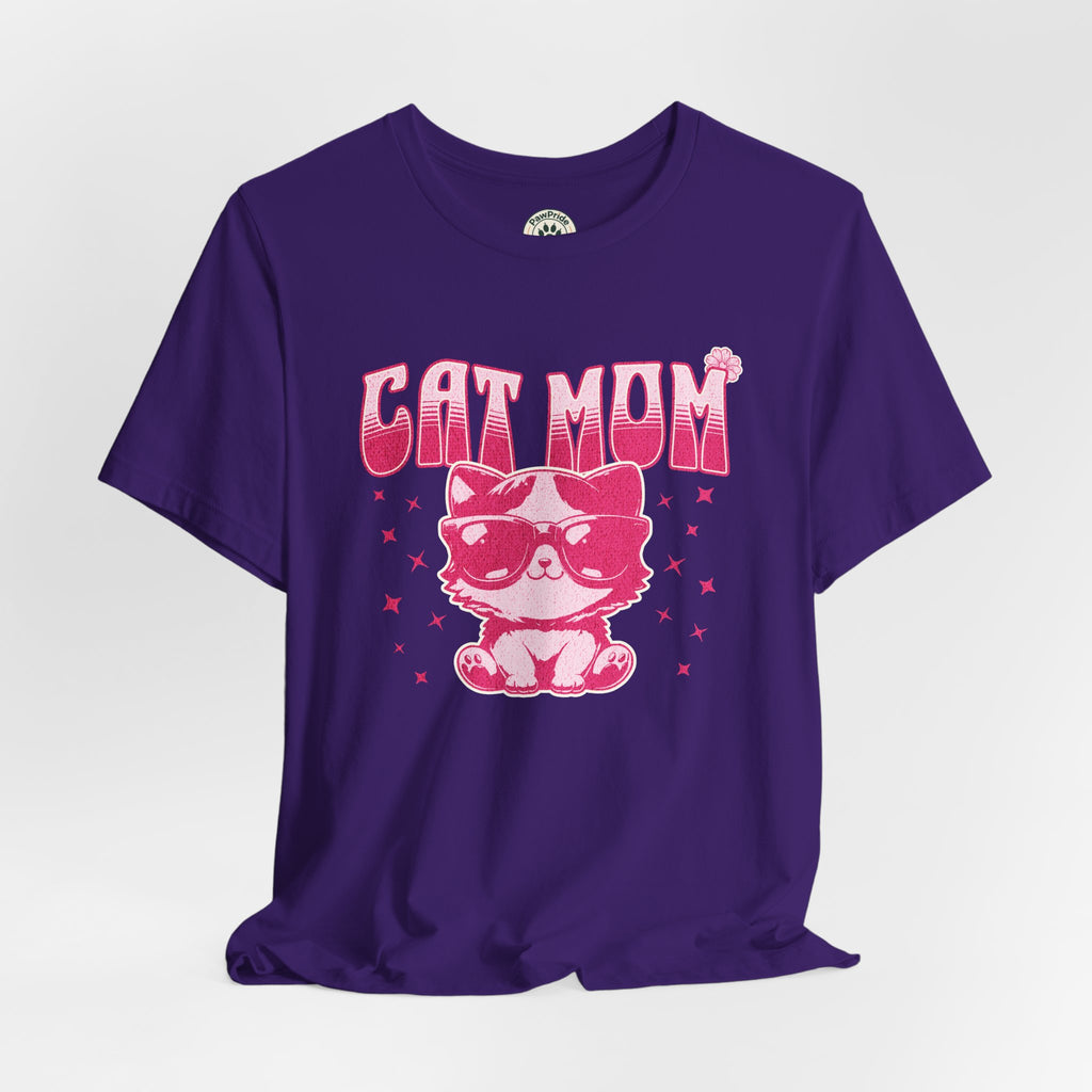 Cat Mom T-Shirt — Pink Cute Cat Graphic Tee