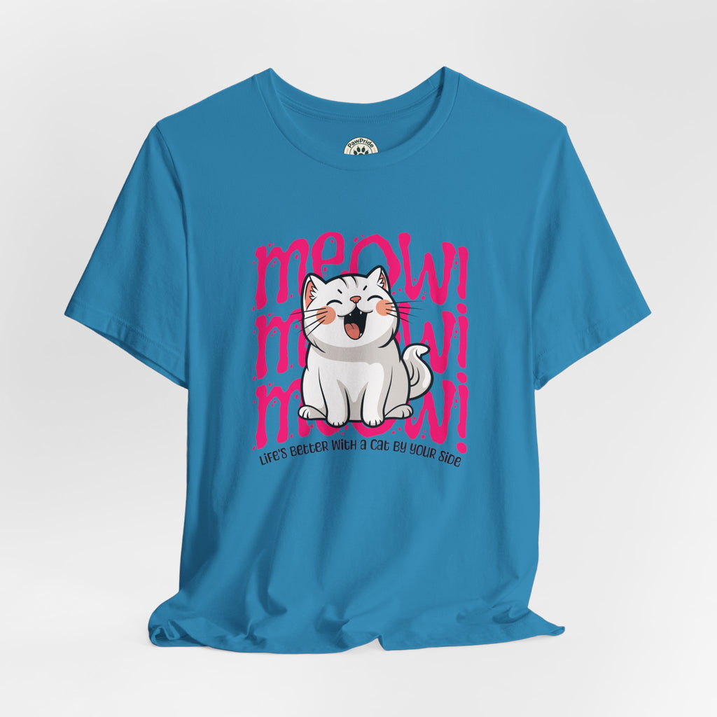 Meow Cat Graphic Tee — Cute Kawaii Cat "MEOW!" Shirt