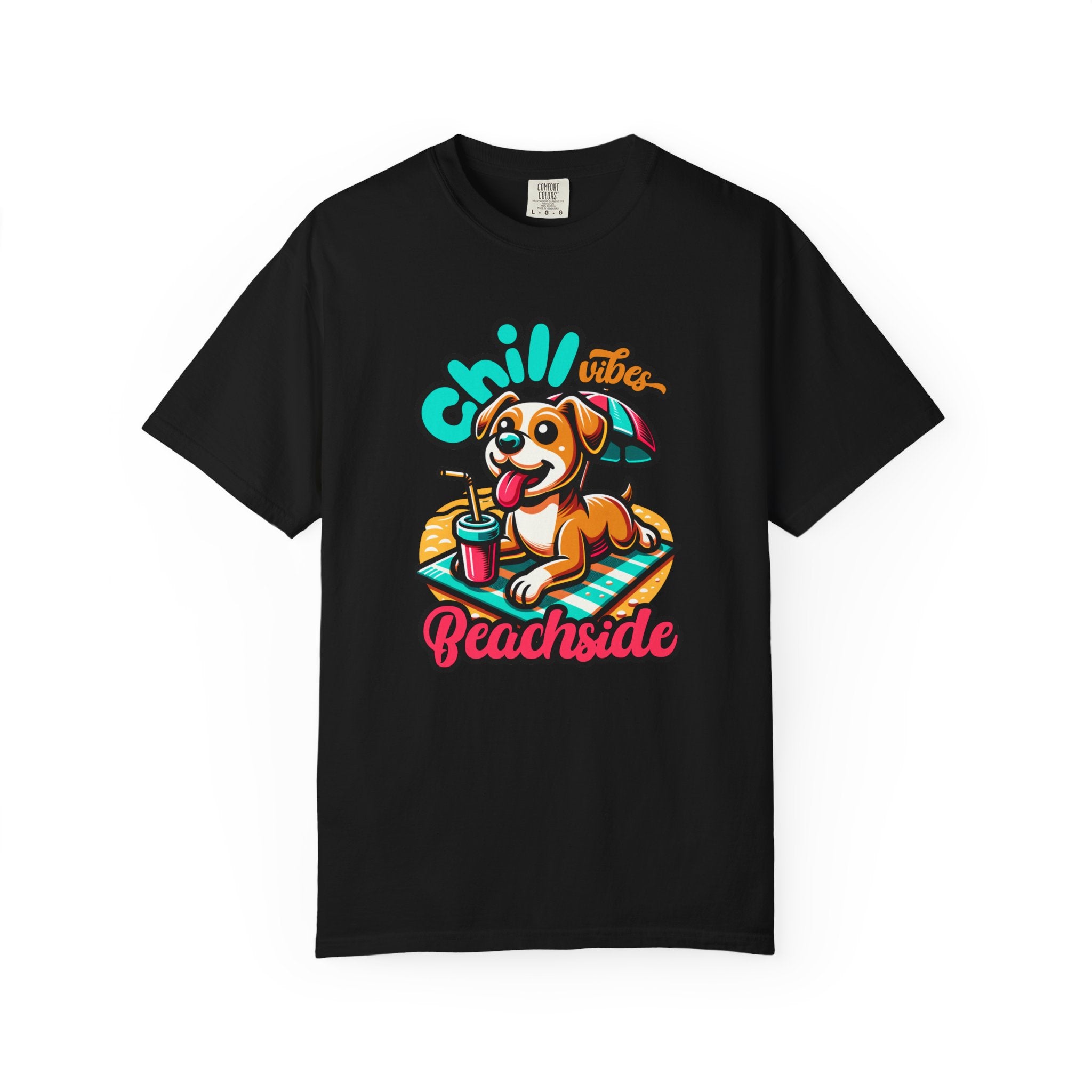 Beachside Chill Dog T-Shirt — Retro Summer Graphic Tee