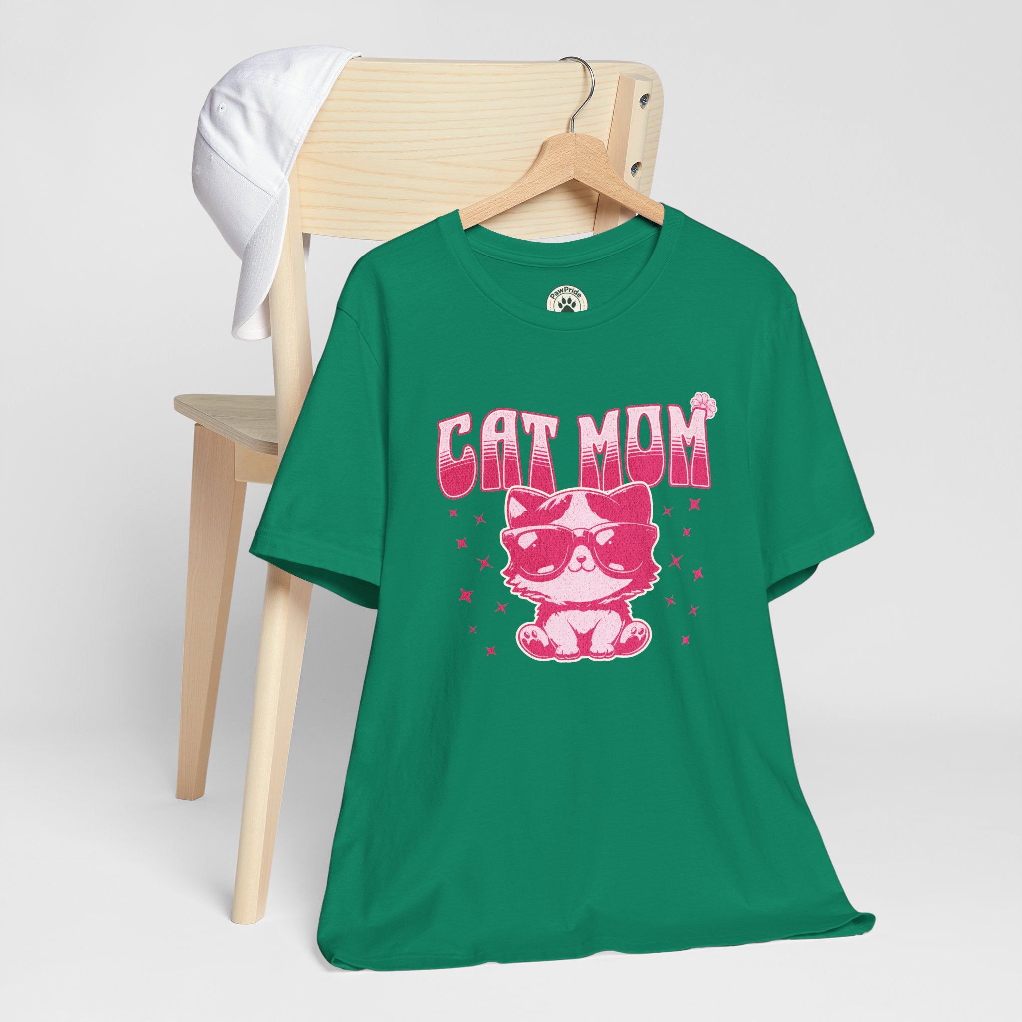 Cat Mom T-Shirt — Pink Cute Cat Graphic Tee