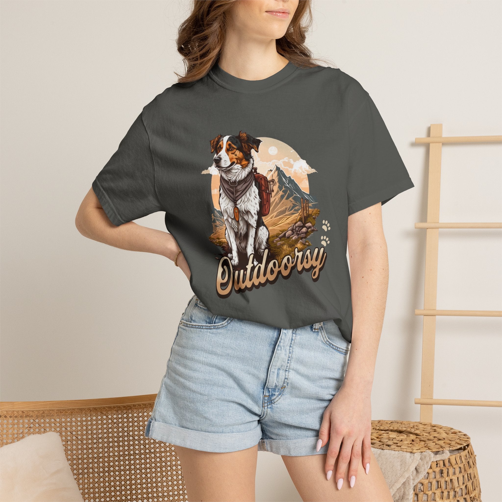 Outdoory Dog T-Shirt — Adventure Mountain Pup Graphic Tee