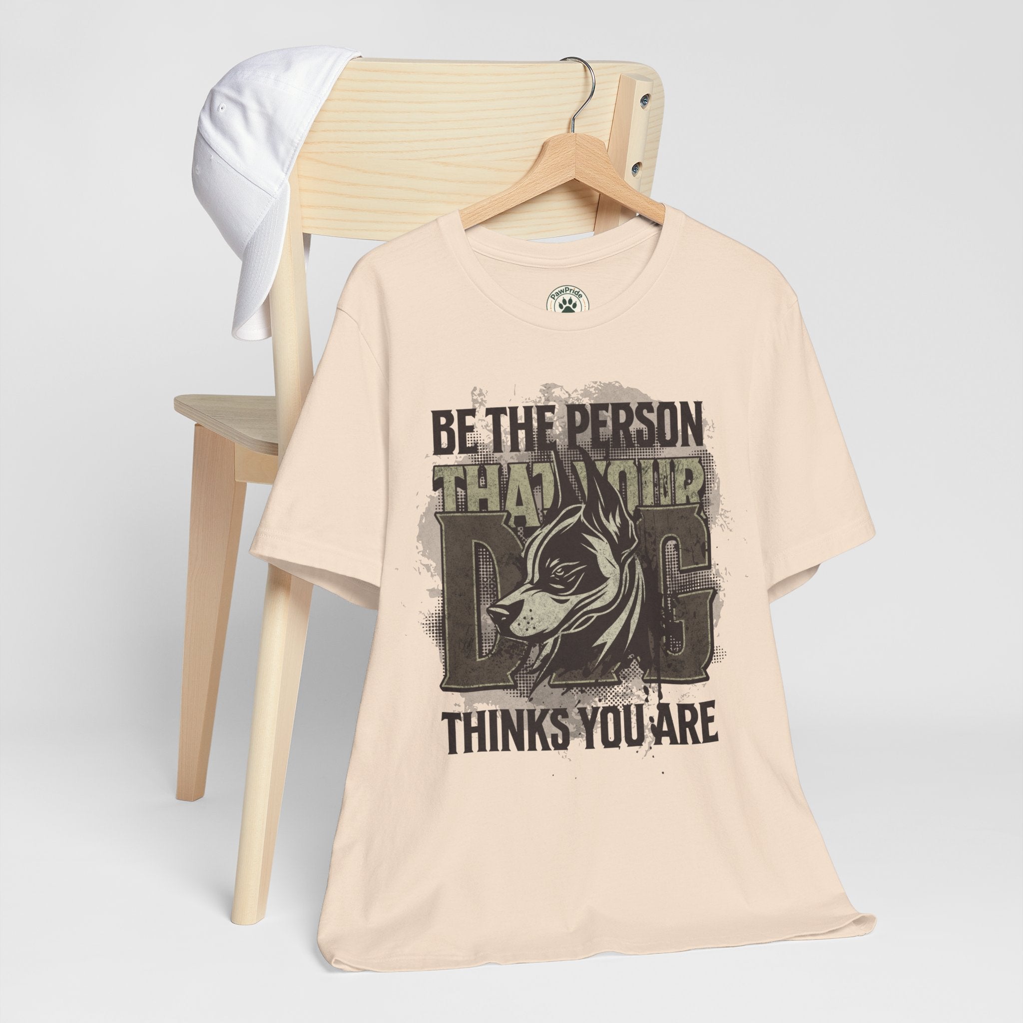Wolf Motivational T‑Shirt — "Be the Person That Your Dog Thinks You Are"