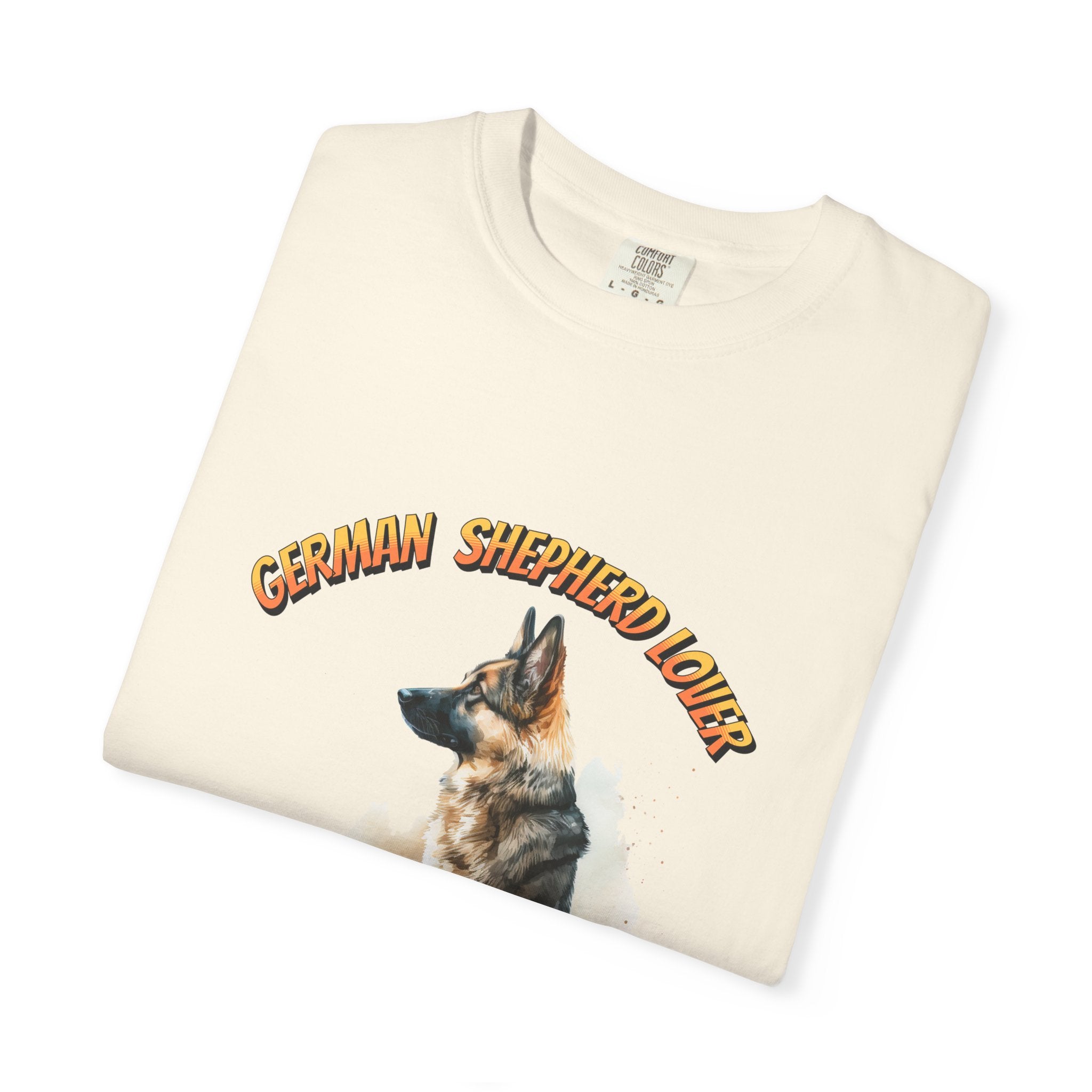 German Shepherd Lover T-Shirt — Retro Script Dog Portrait Tee