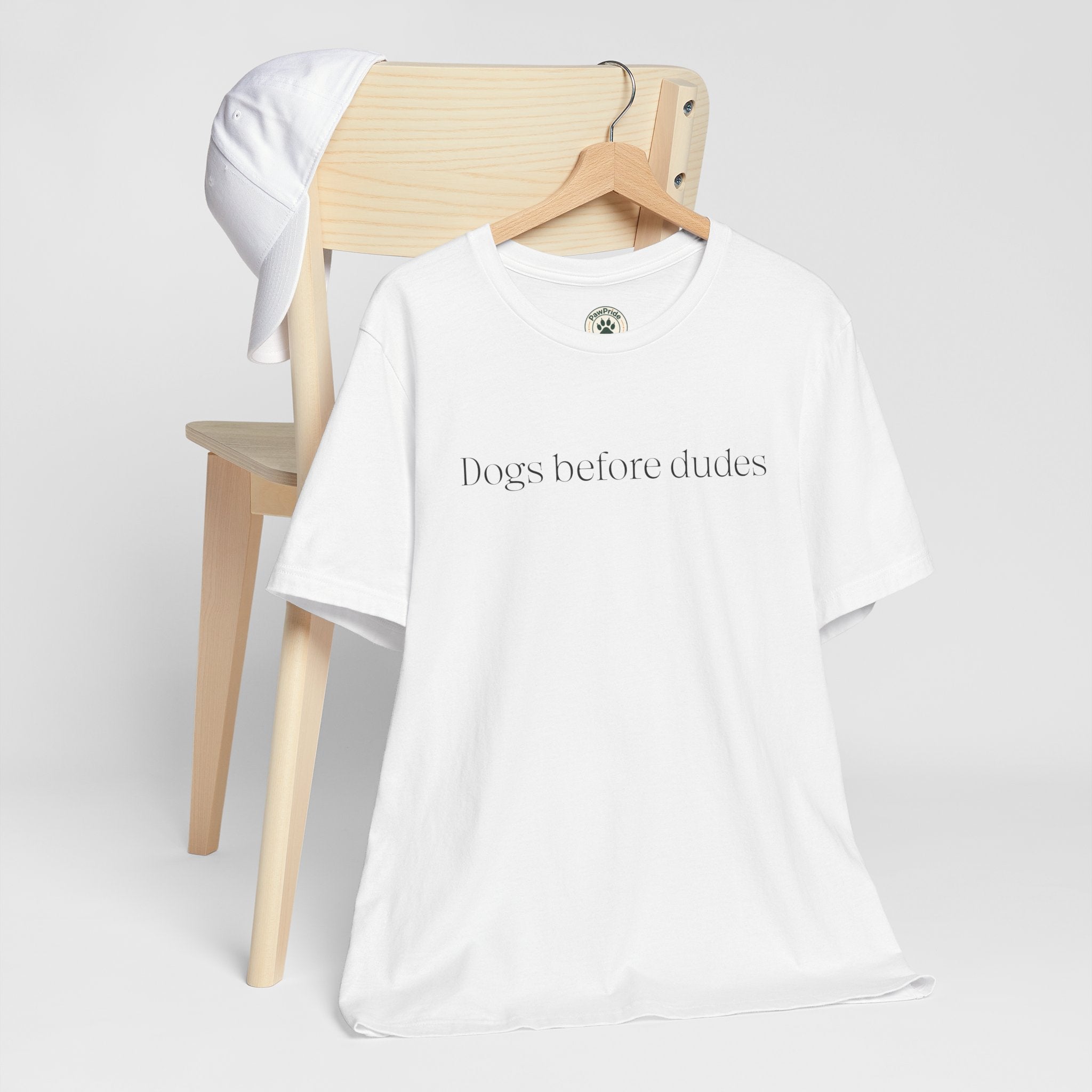 Dogs Before Dudes T-Shirt — Minimalist Dog Lover Tee