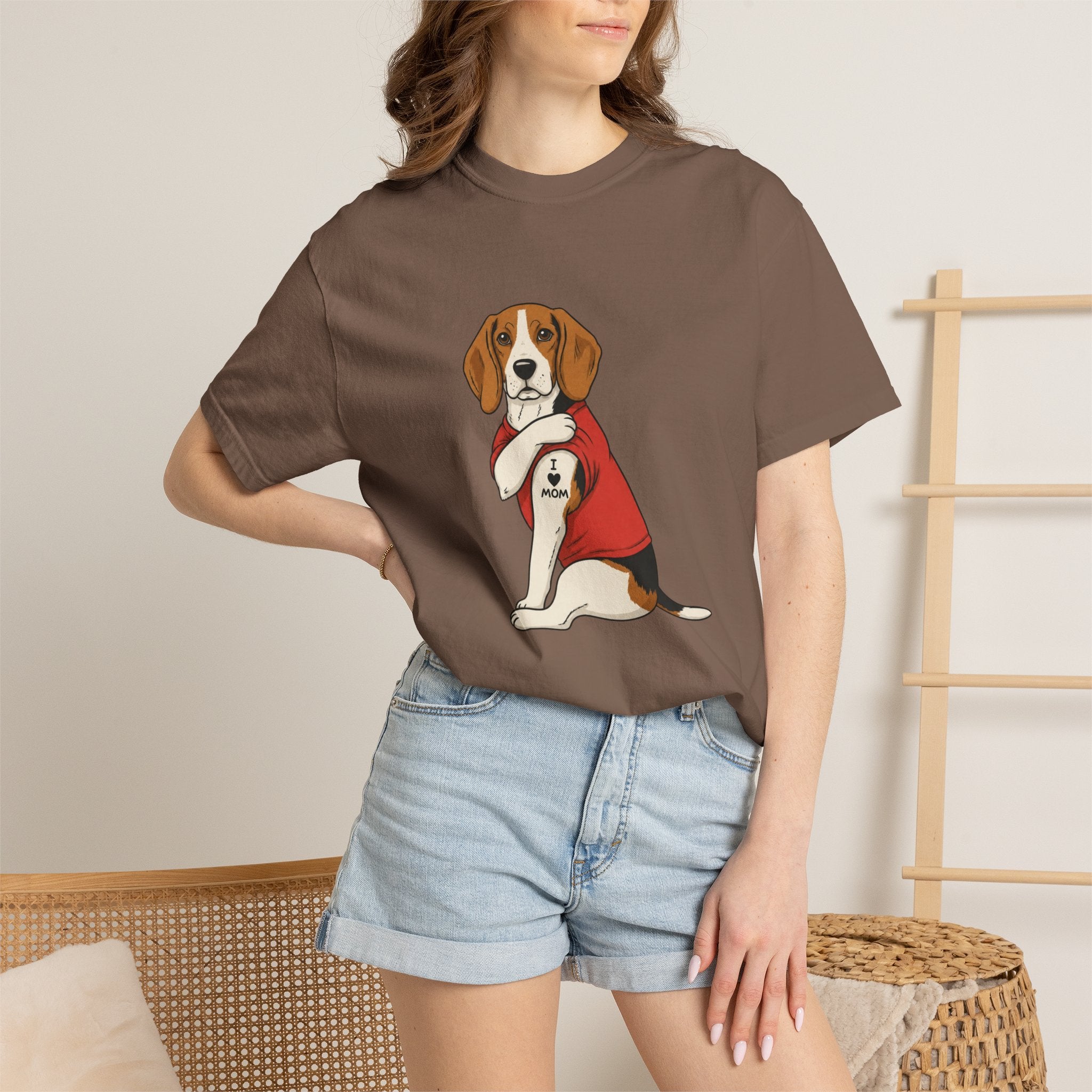 Beagle With Tattoo Graphic T-Shirt — Cute Retro Dog Tee