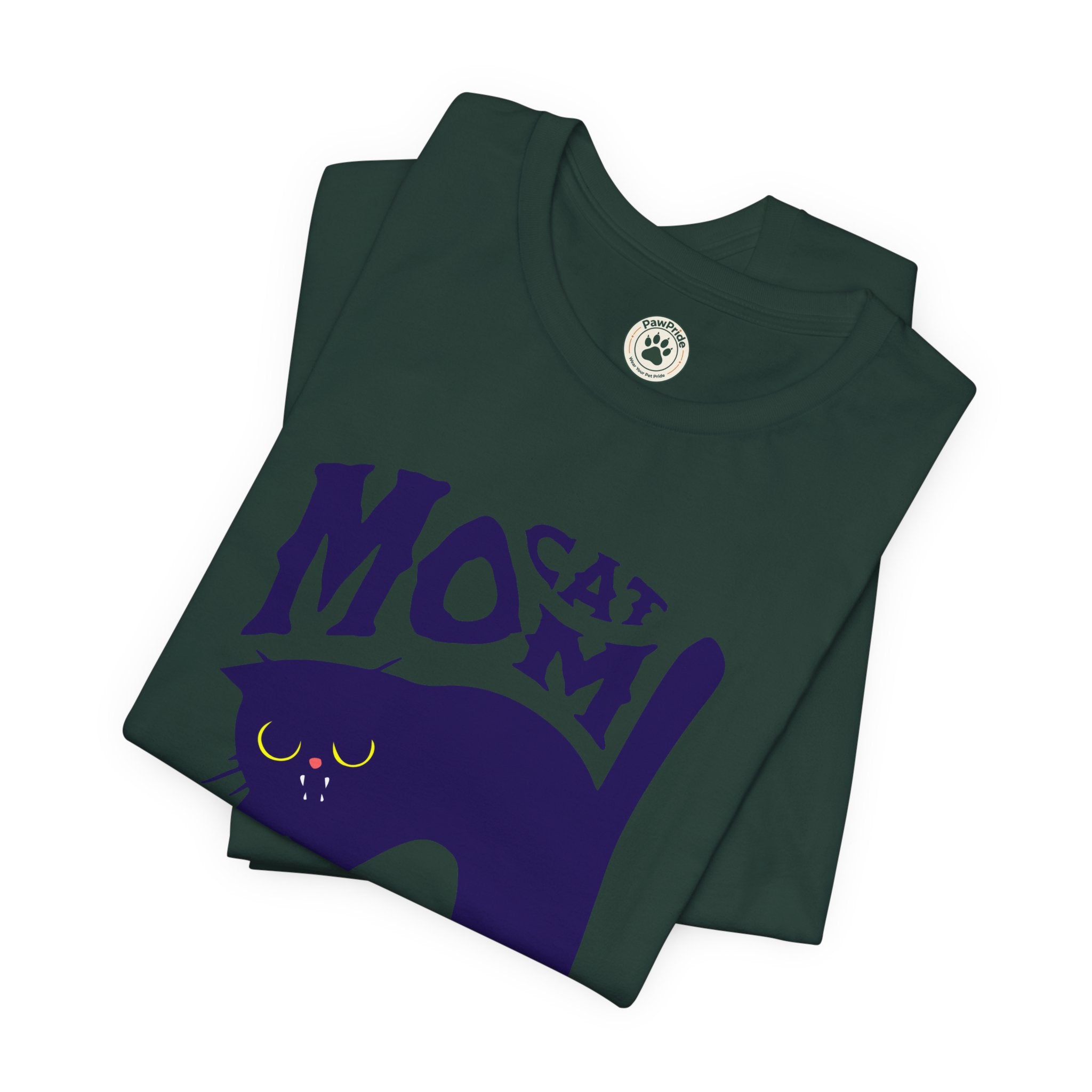 Cat Mom Graphic Tee — Cute Black Cat Illustration