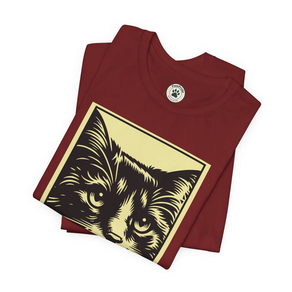 Meow Cat Portrait Tee — Graphic Cat Shirt