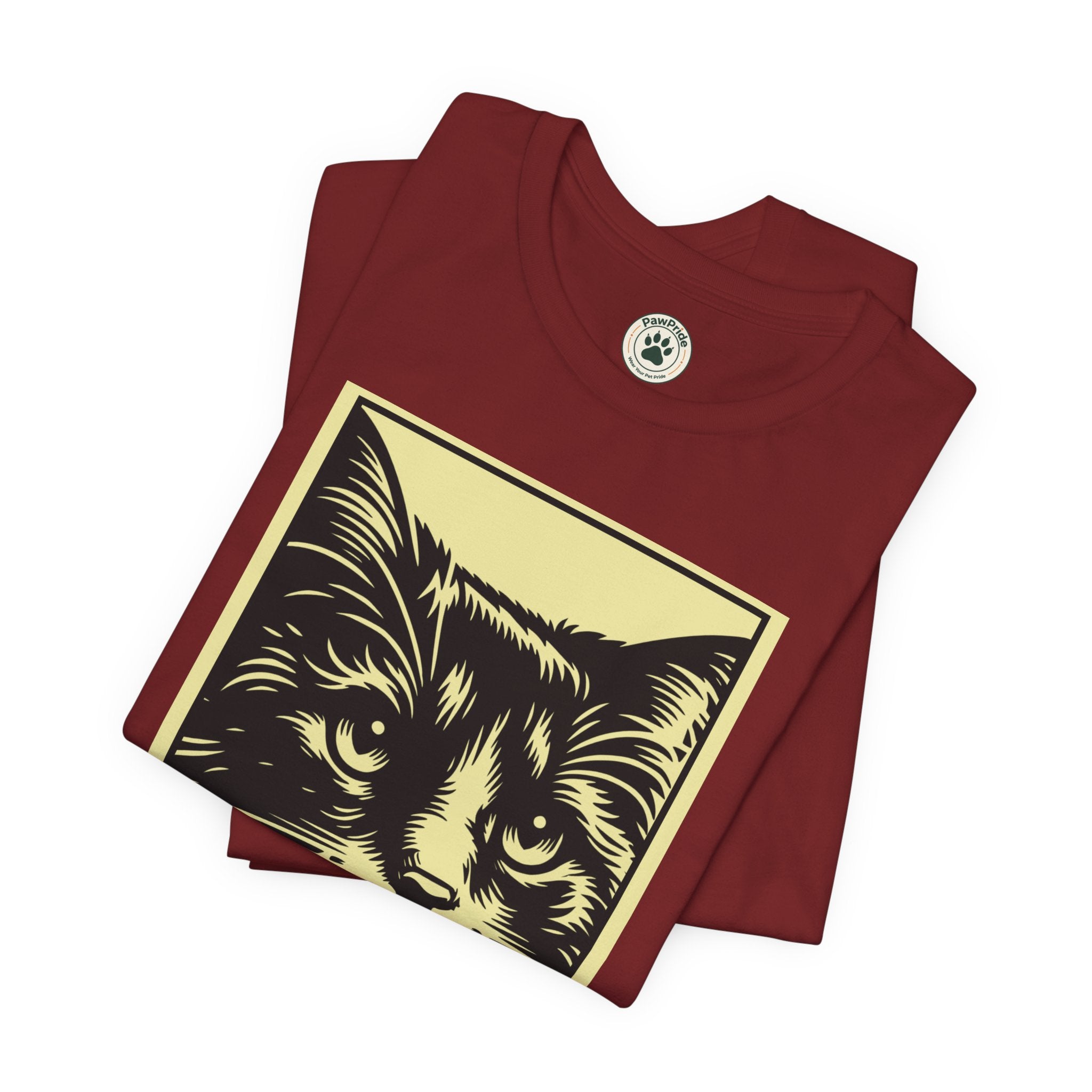 Meow Cat Portrait Tee — Graphic Cat Shirt