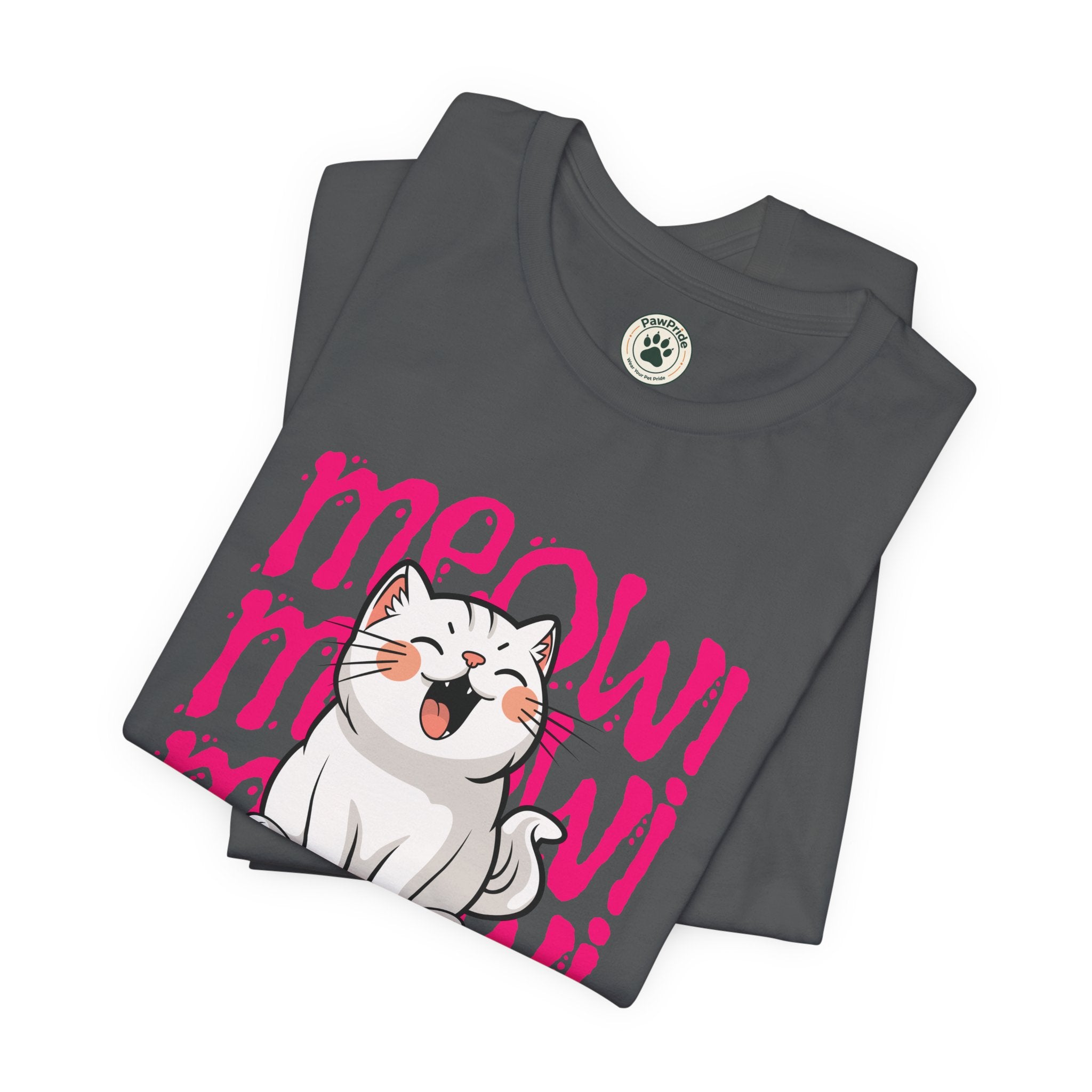 Meow Cat Graphic Tee — Cute Kawaii Cat "MEOW!" Shirt