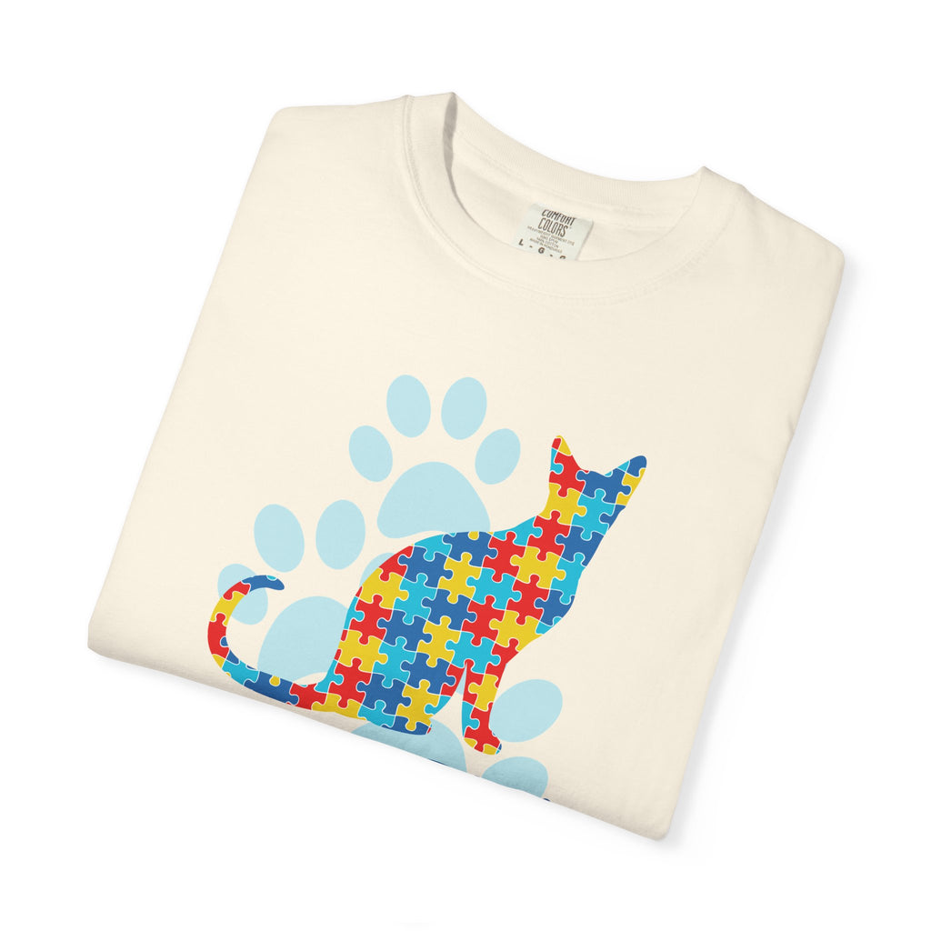 Autism Awareness Puzzle Cat T-Shirt — Support & Awareness Tee