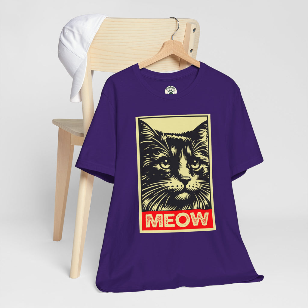 Meow Cat Portrait Tee — Graphic Cat Shirt