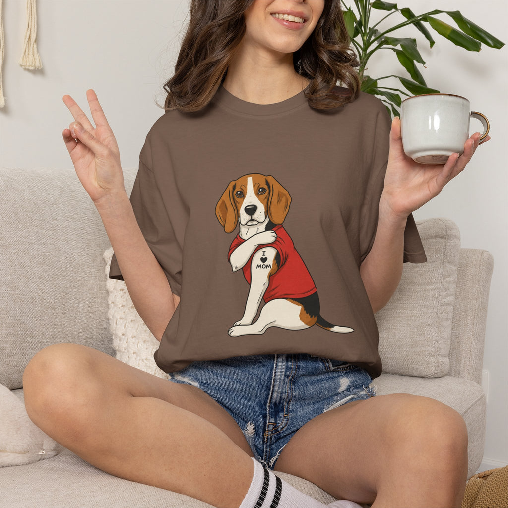 Beagle With Tattoo Graphic T-Shirt — Cute Retro Dog Tee